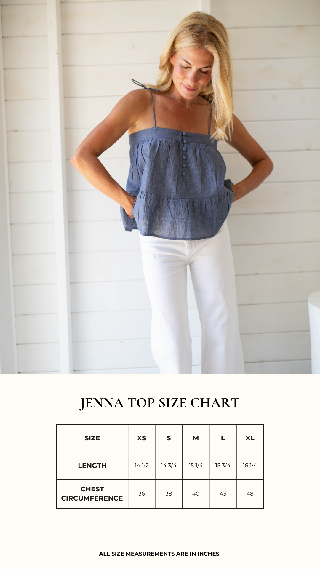 Jenna Top - Chambray