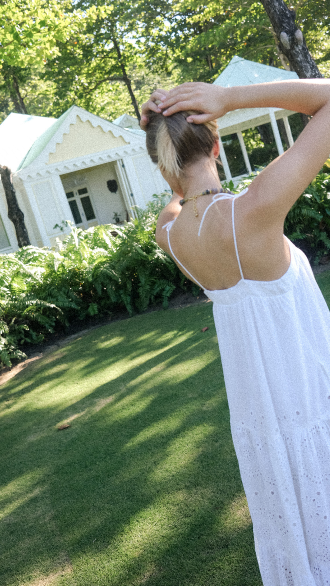 Camille Dress - White Demi Eyelet