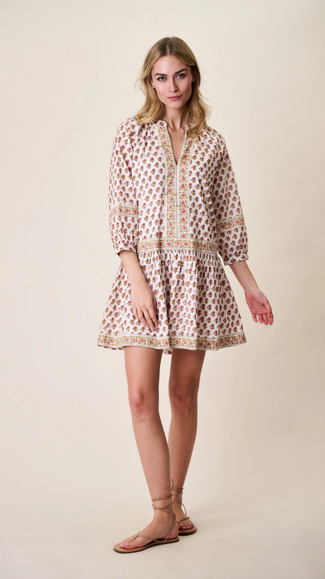 Jeanine Dress - Faded Rose Daisy