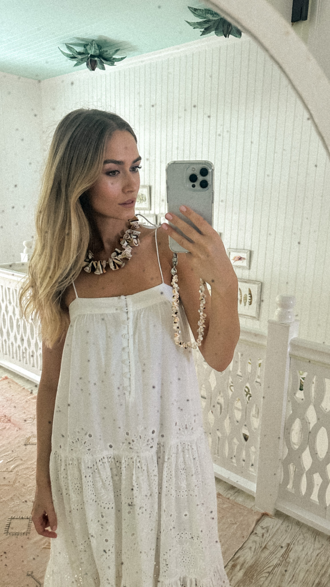 Camille Dress - White Demi Eyelet