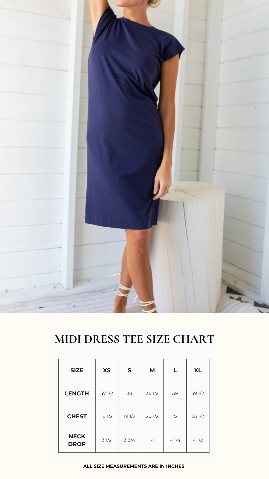 Soft Tee Midi Dress - Evening Blue SALE S / Evening Blue Soft Tee Midi Dress - Evening Blue SALE S / Evening Blue