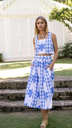Carsyn Skirt - Sea Dahlia – Marea by Liz Joy