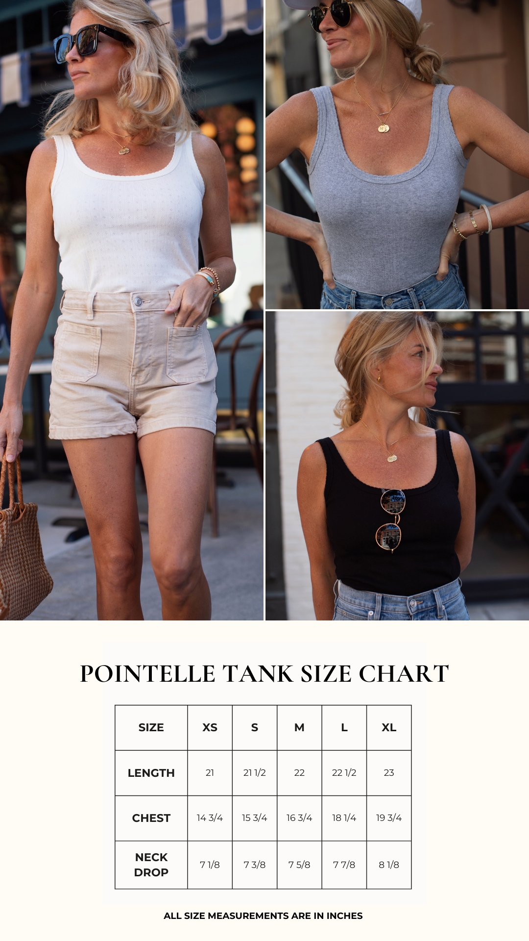 Pointelle Tank - White