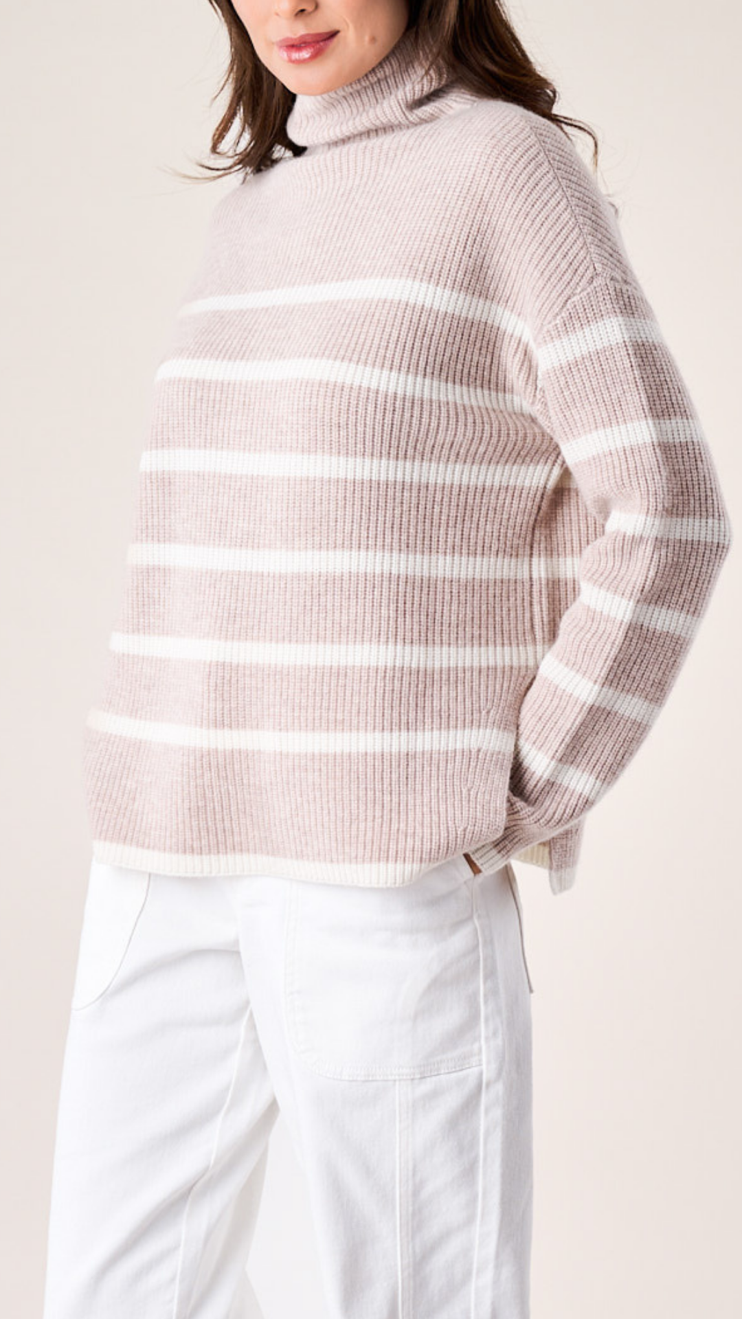 Martine Sweater - Oatmeal/Ivory Stripe