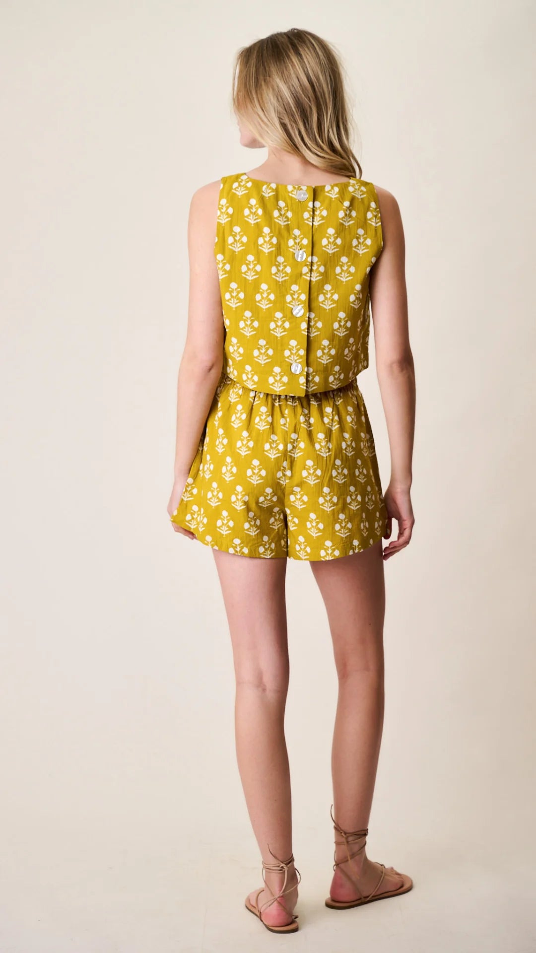 Ava Shorts - Chartreuse Daffodil