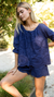 Laura Shorts - Navy Demi Eyelet