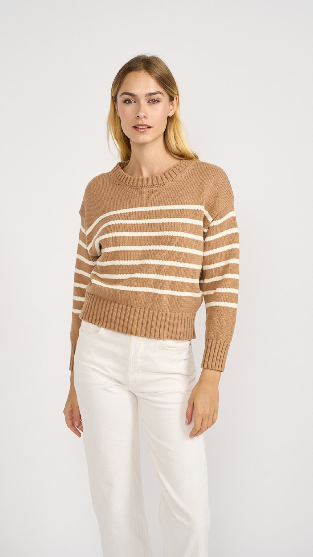 Lake Sweater - Camel/Ivory