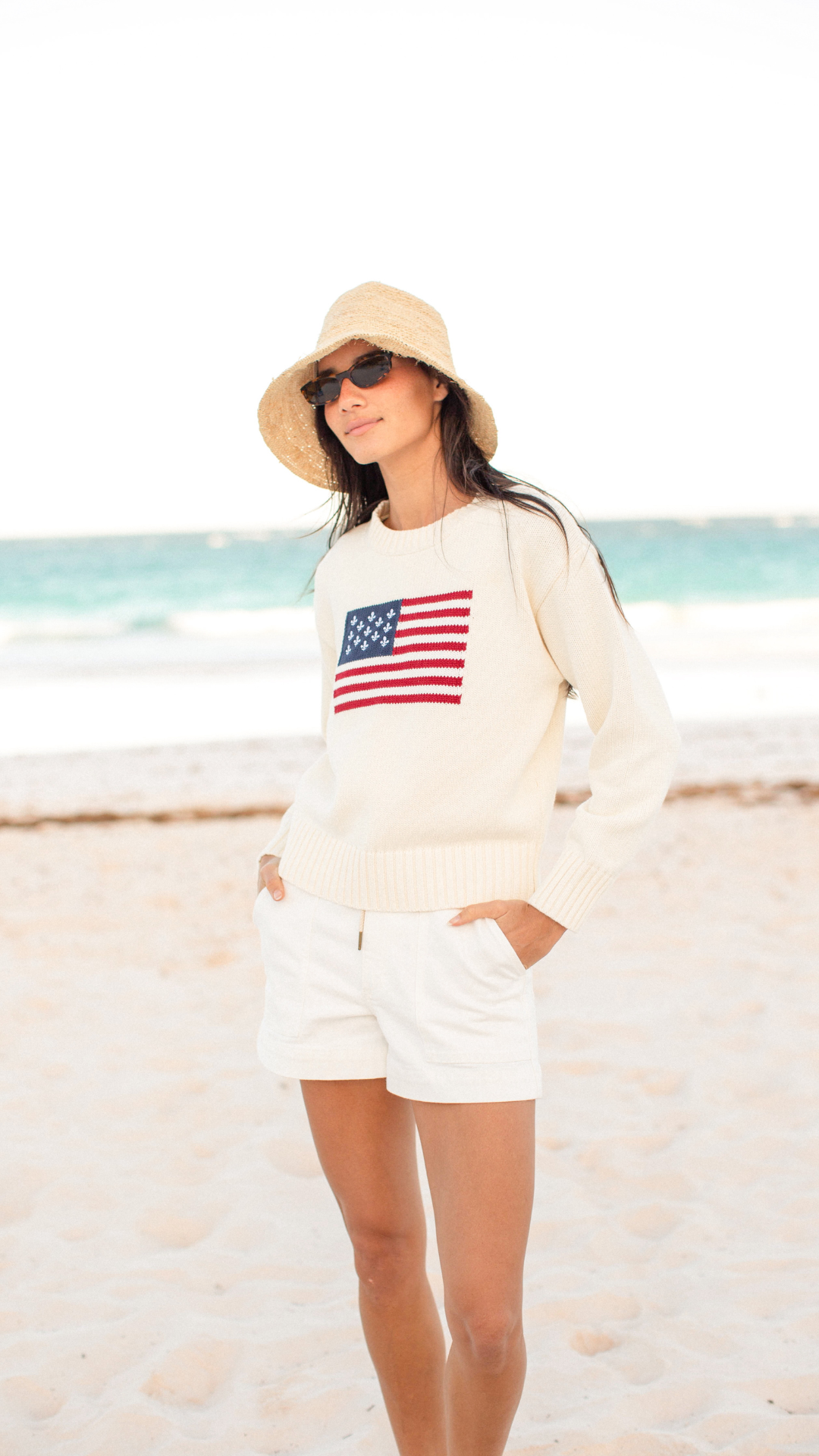 Marea Flag Sweater - Ivory