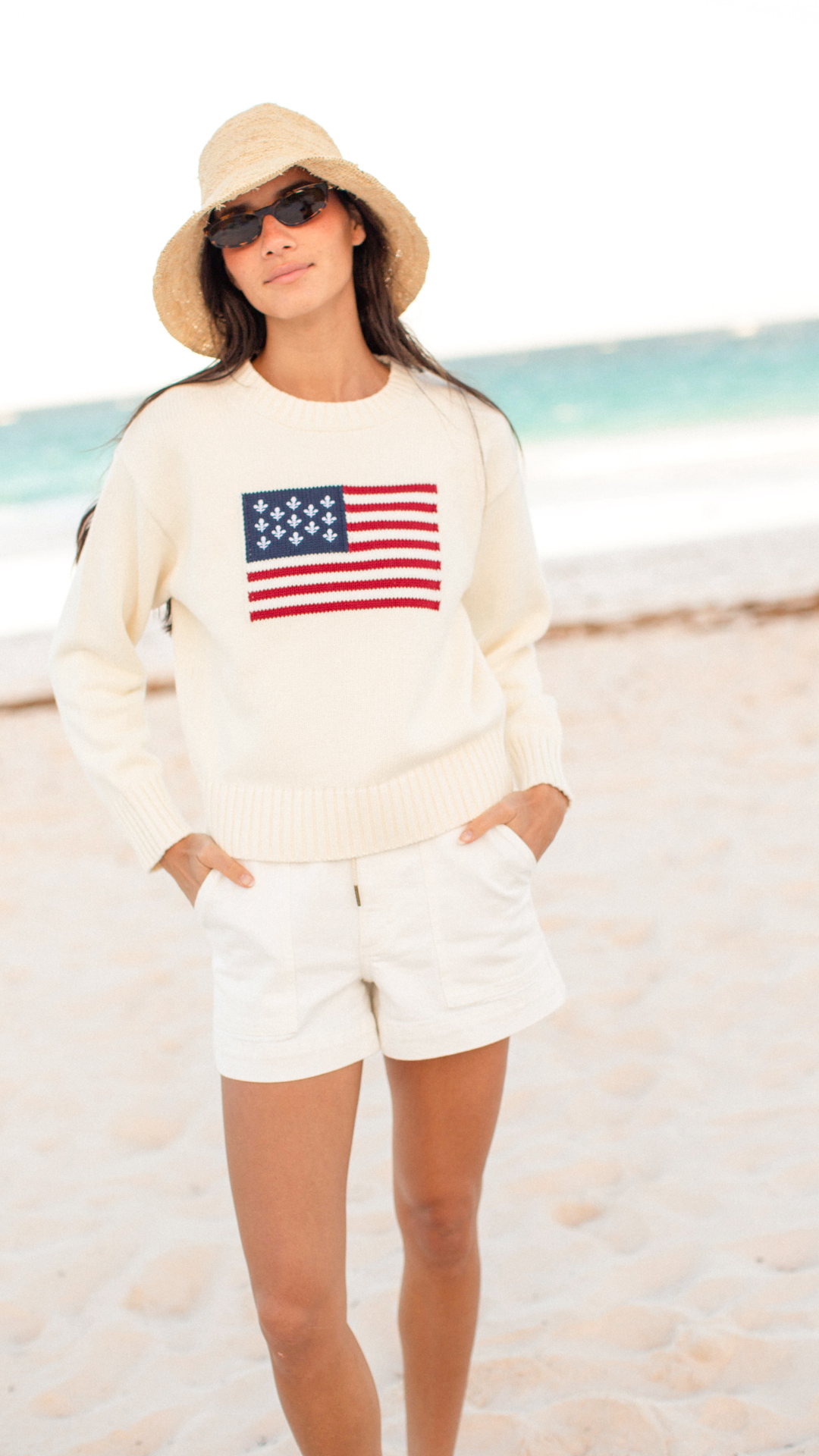Marea Flag Sweater - Ivory