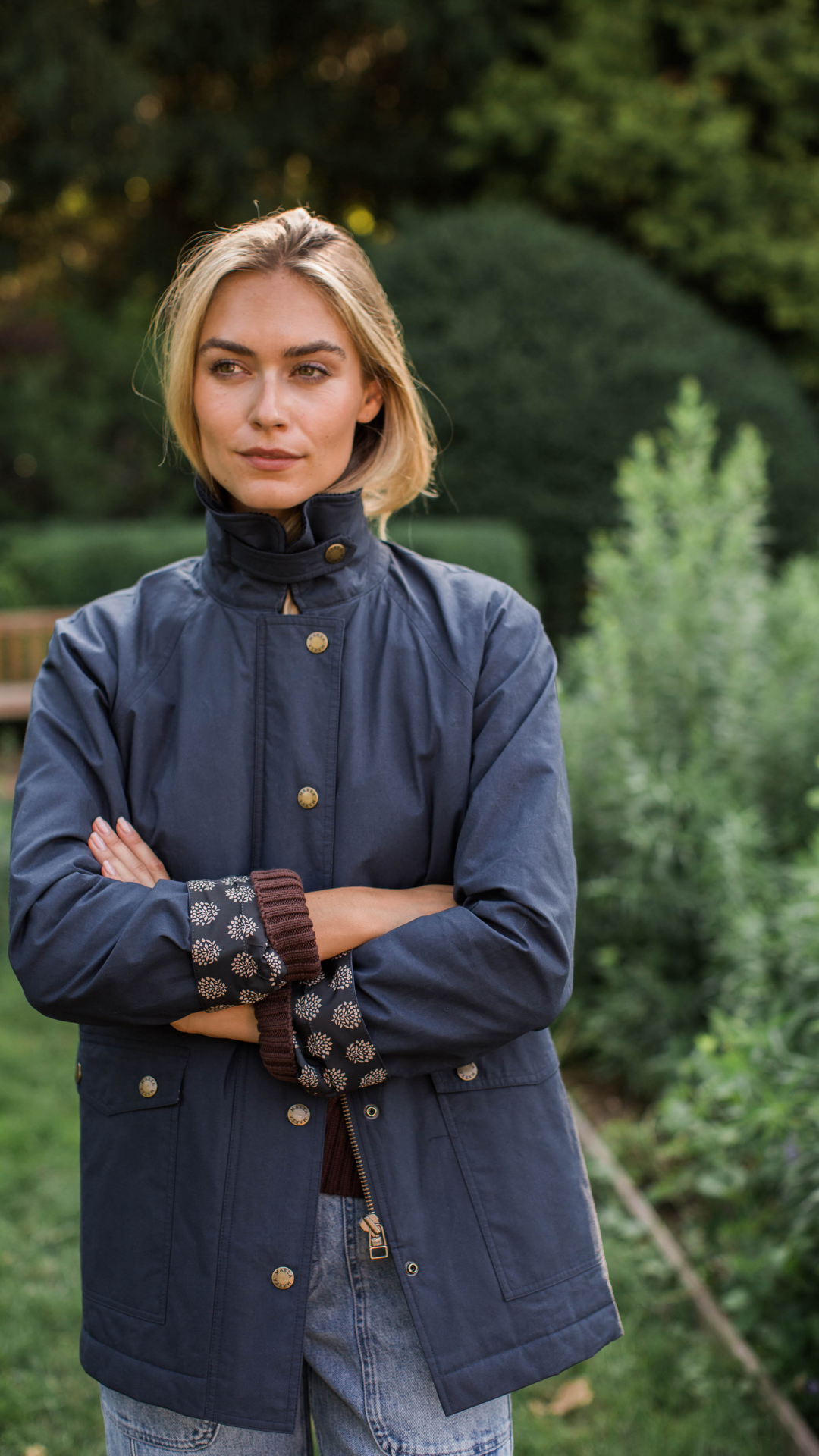 Waxed Barn Jacket - Navy
