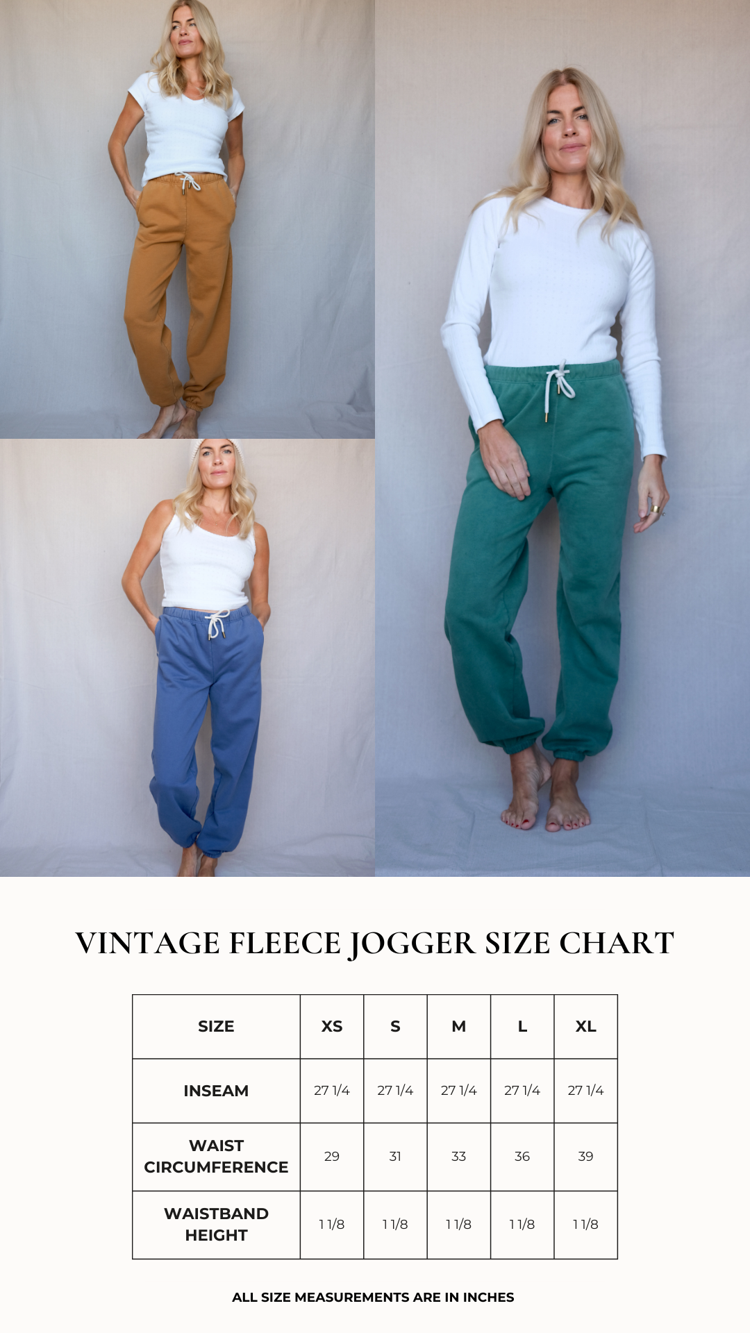 Vintage Fleece Jogger - Washed Hunter