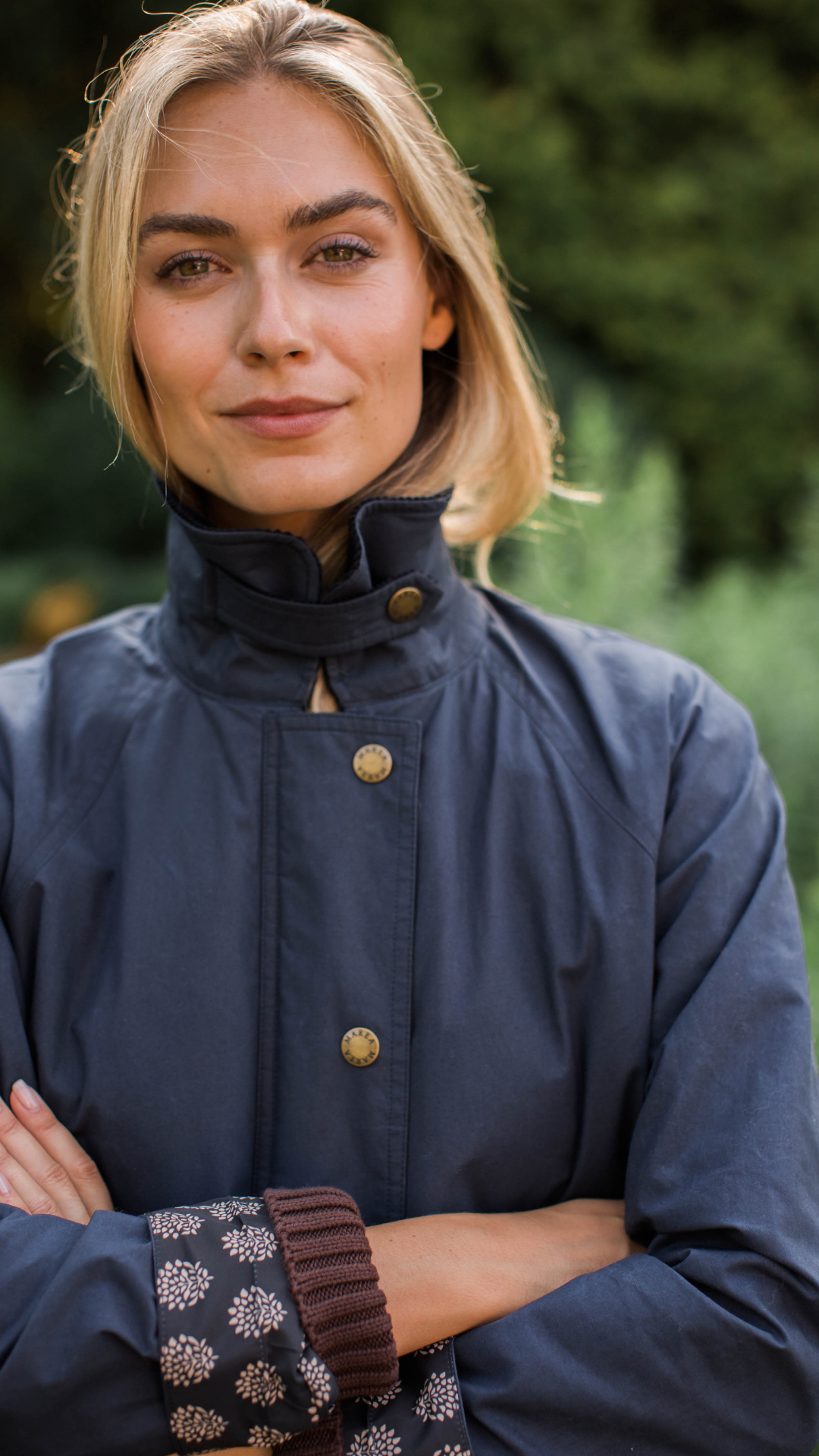 Waxed Barn Jacket - Navy