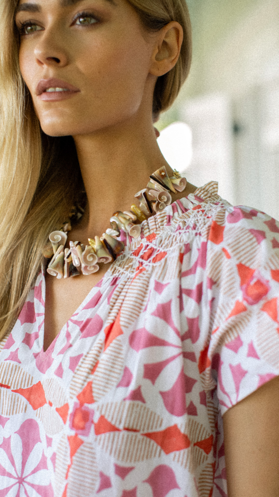 Cecelia Shortie Dress - Pink Cafe Tile