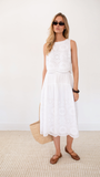 Louisa Skirt - White Demi Eyelet