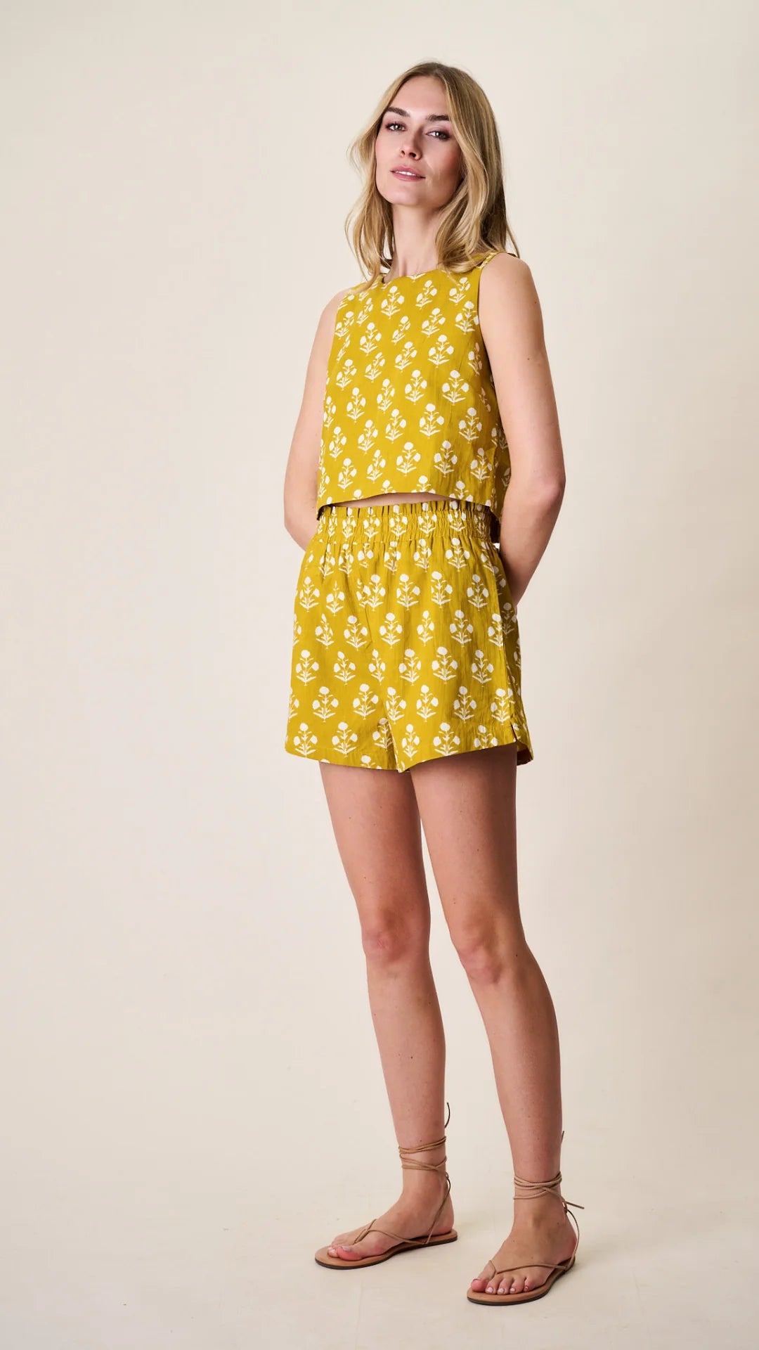 Ava Shorts - Chartreuse Daffodil