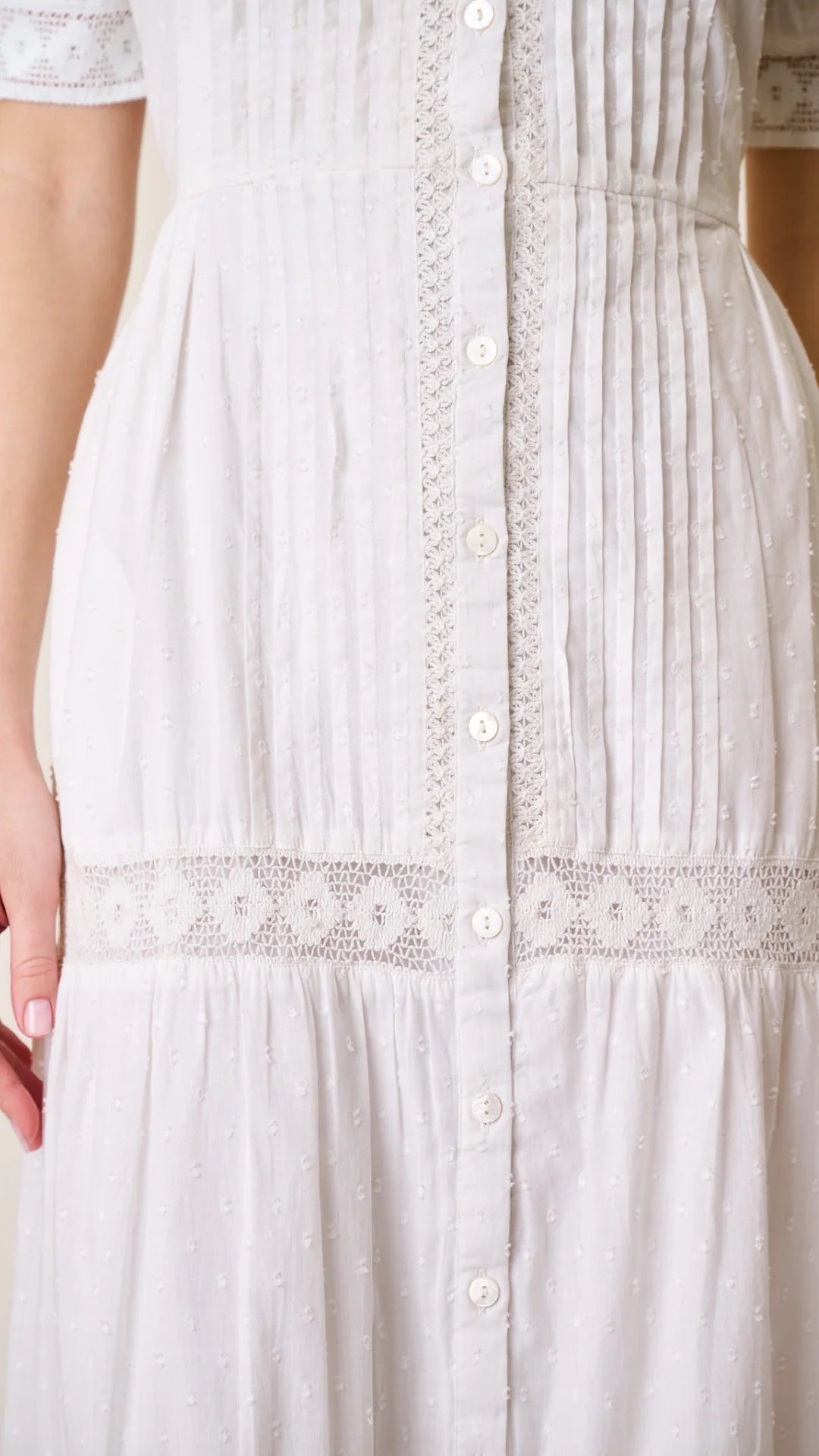 Eve 12T ホワイト M Eve Dress - White Dobby – Marea by Liz Joy