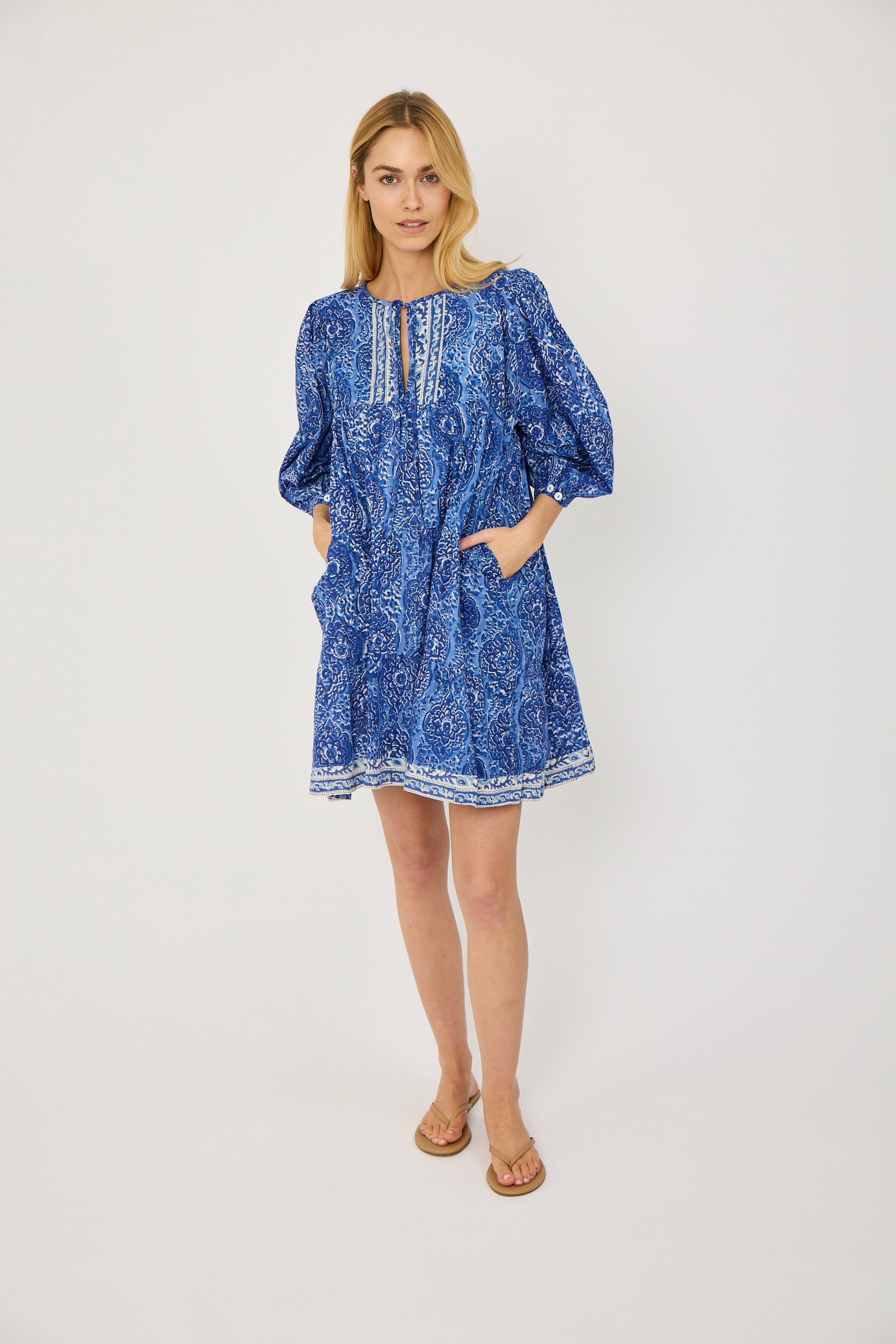 Casita Dress - Delft Blue – Marea by Liz Joy