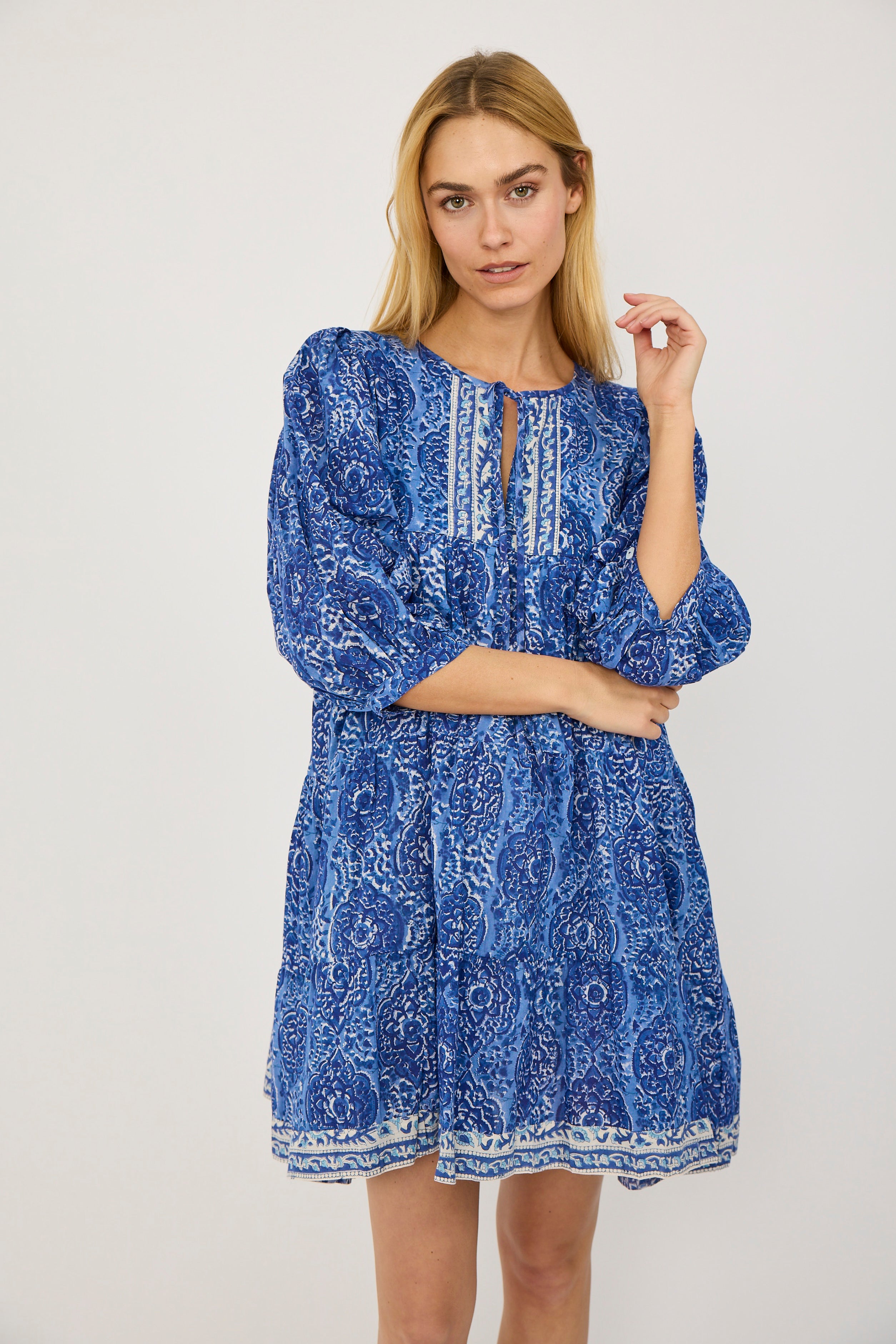 Casita Dress - Delft Blue – Marea by Liz Joy