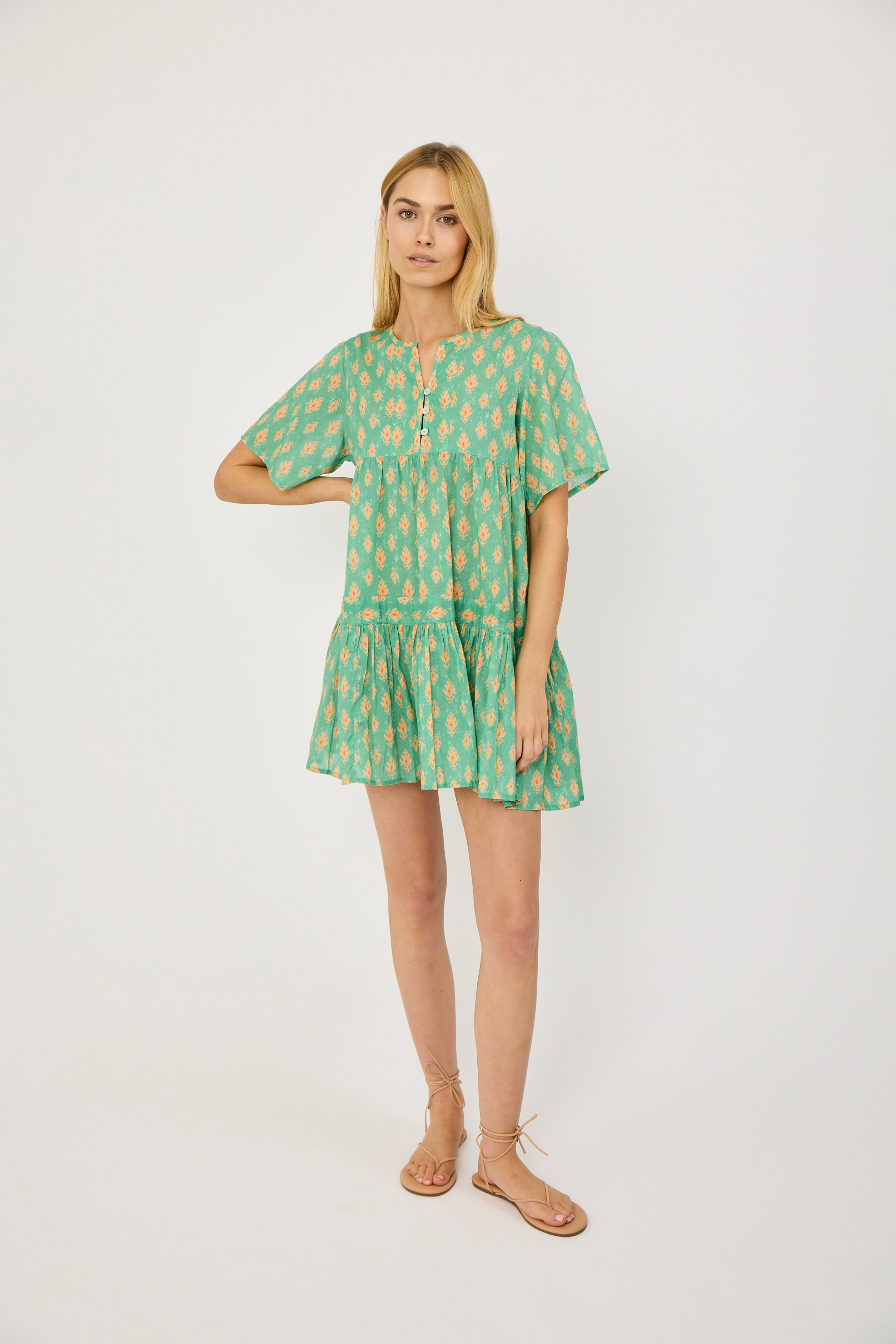 The Tiki Cover Up - Teal Coral