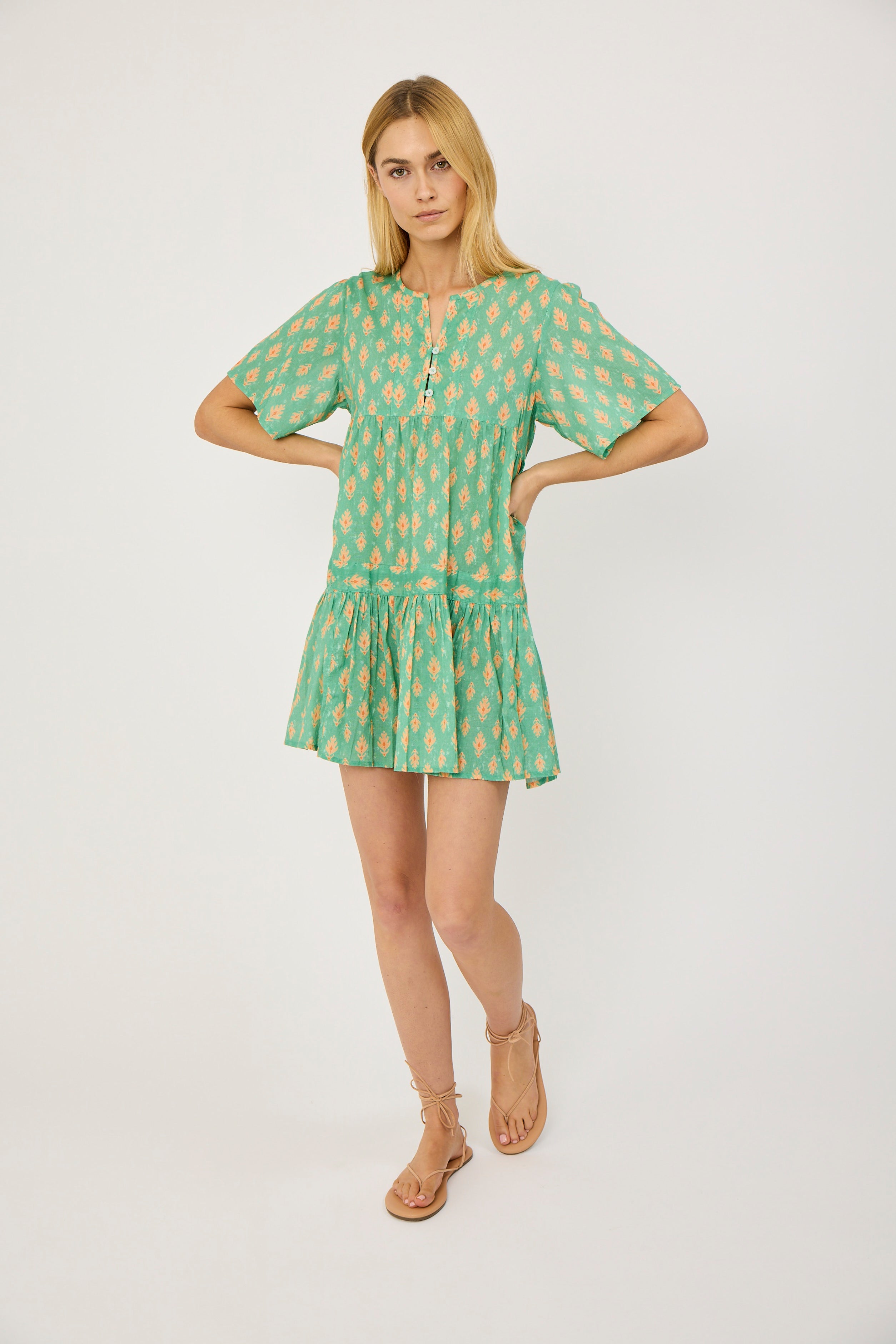 The Tiki Cover Up - Teal Coral