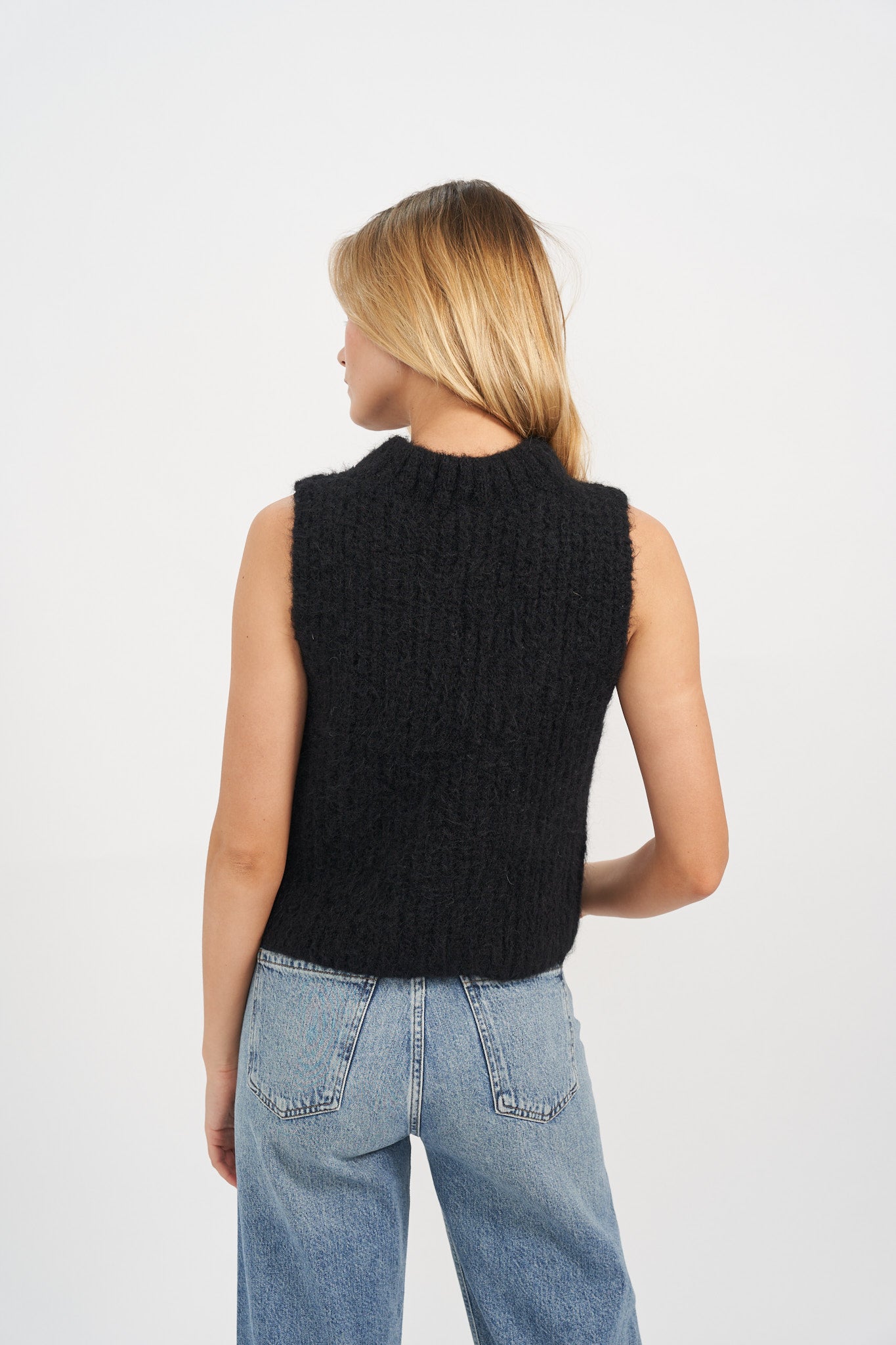 Emilia Sweater Vest - Black