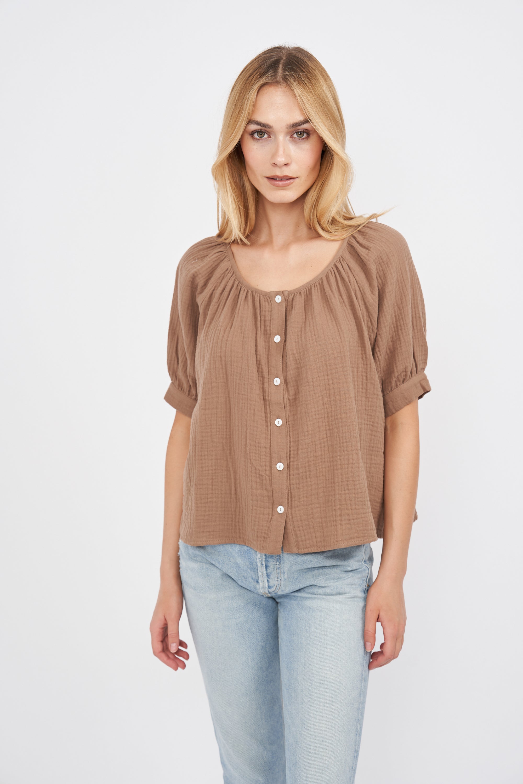 Everly Gauze Top - Dune