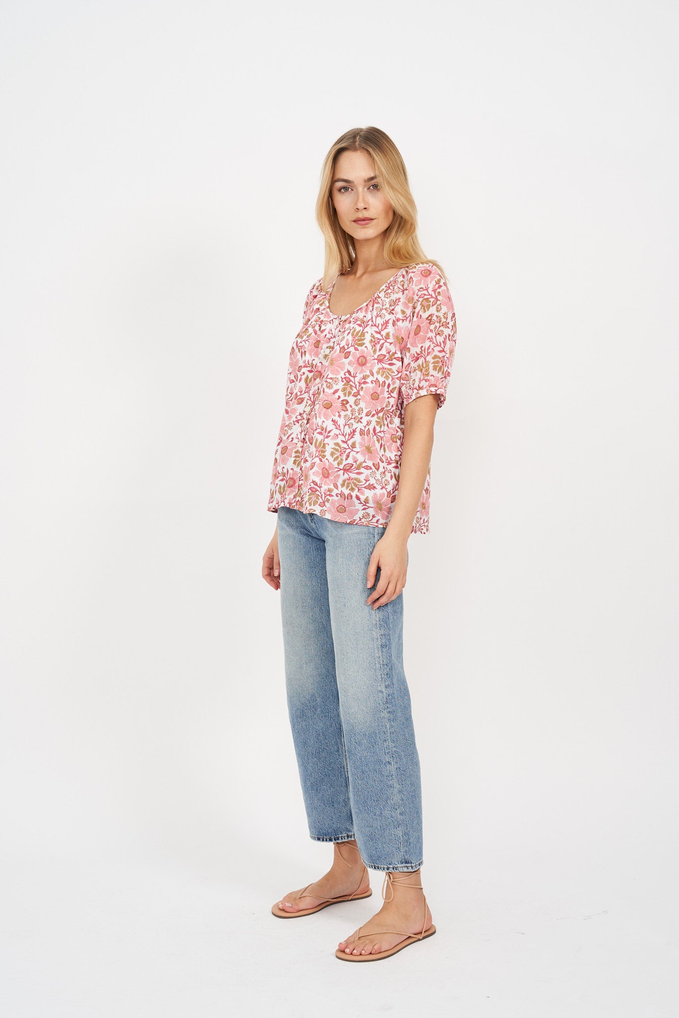 Everly Top - Shell Orsay Floral