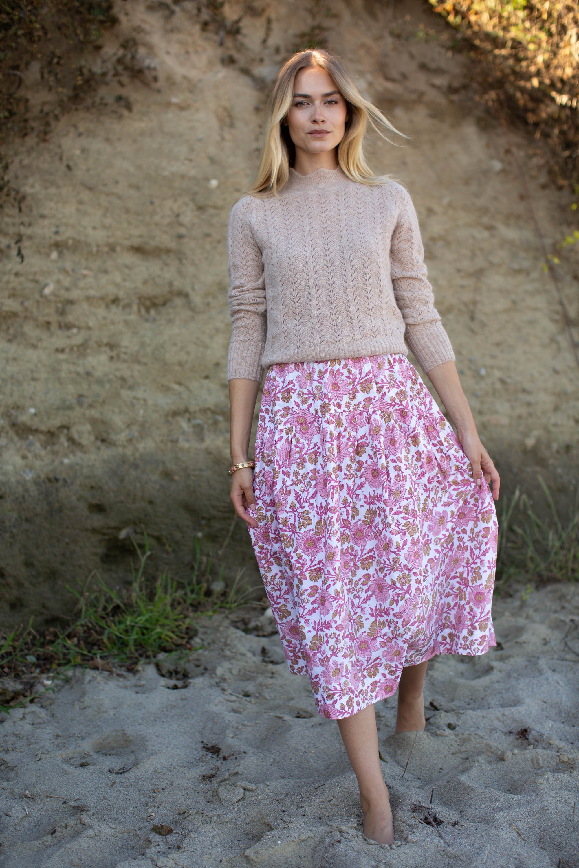 Louisa Skirt - Shell Orsay Floral