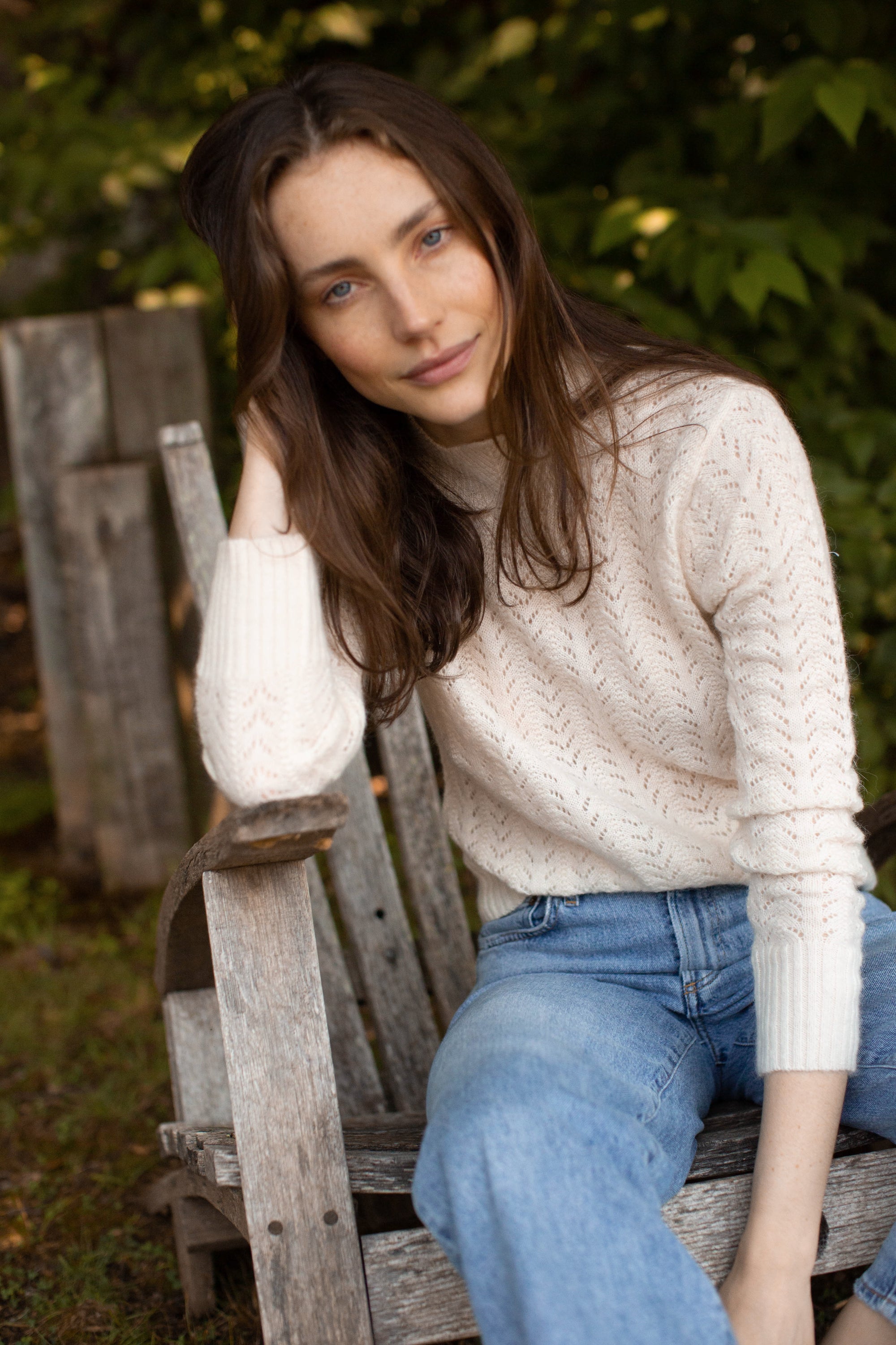 Pointelle Sweater- Ivory