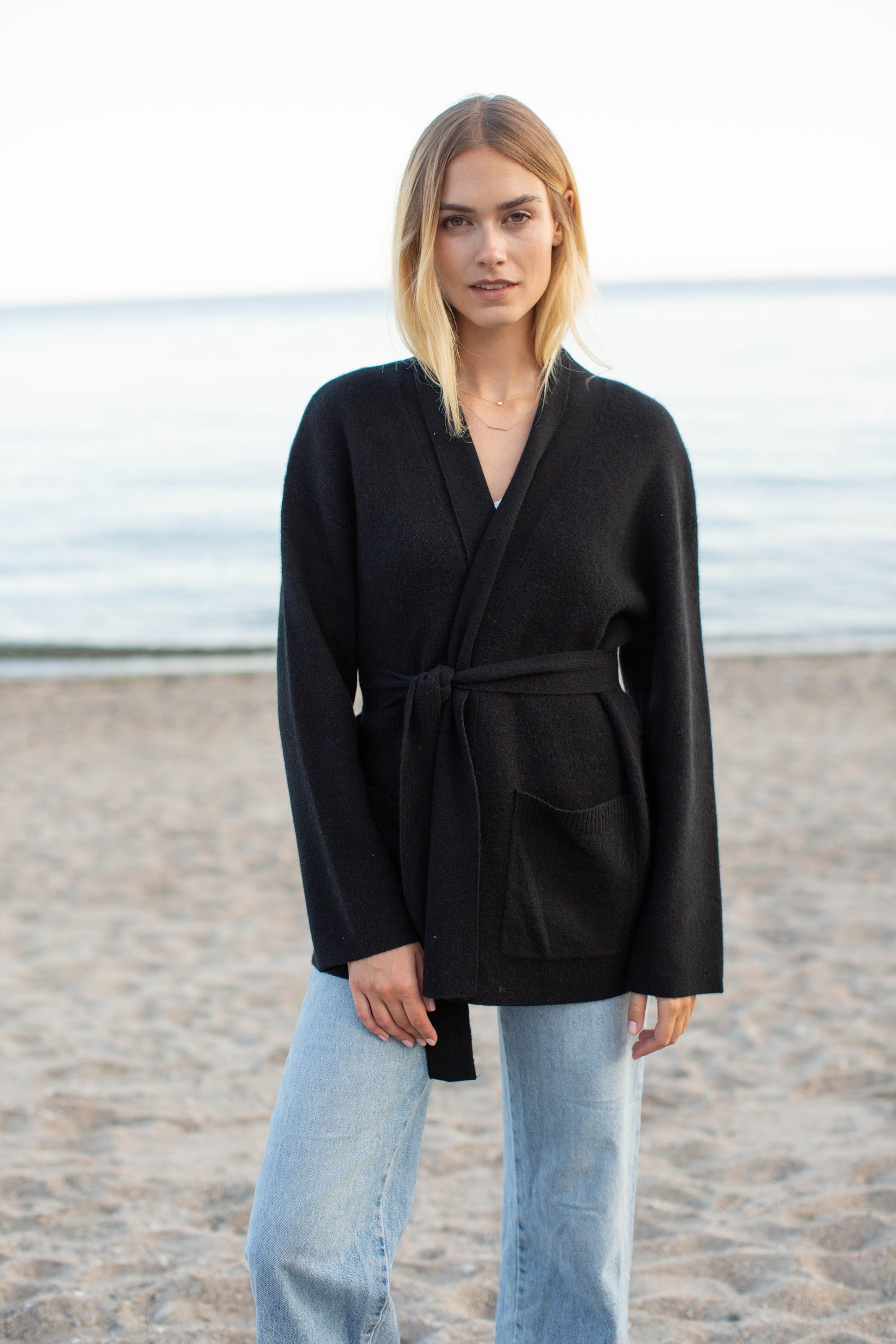 Eliza Cashmere Wrap - Black