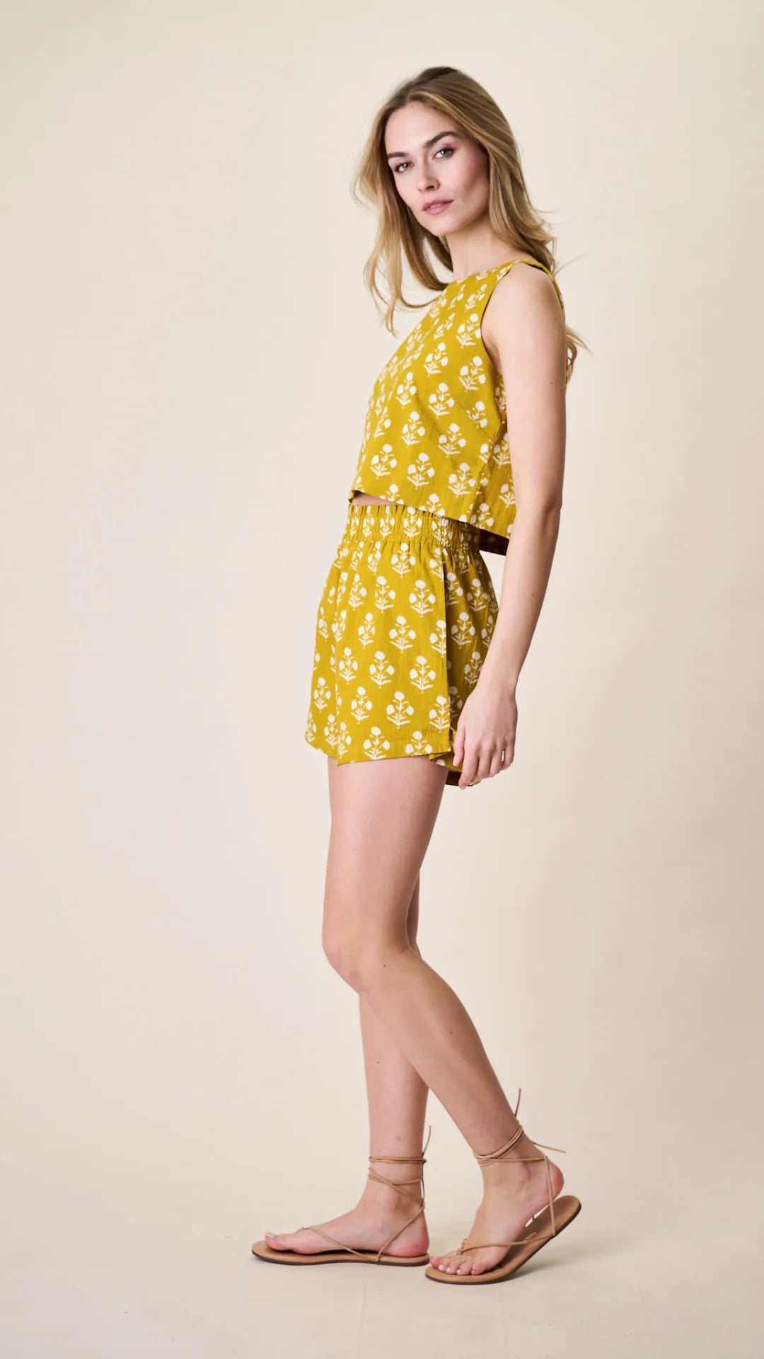 Ava Shorts - Chartreuse Daffodil
