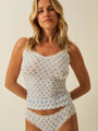 Lace Cami - Blue Marea Flower Sprig