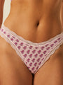 Dipped Tanga - Pink Marea Flower Stamp