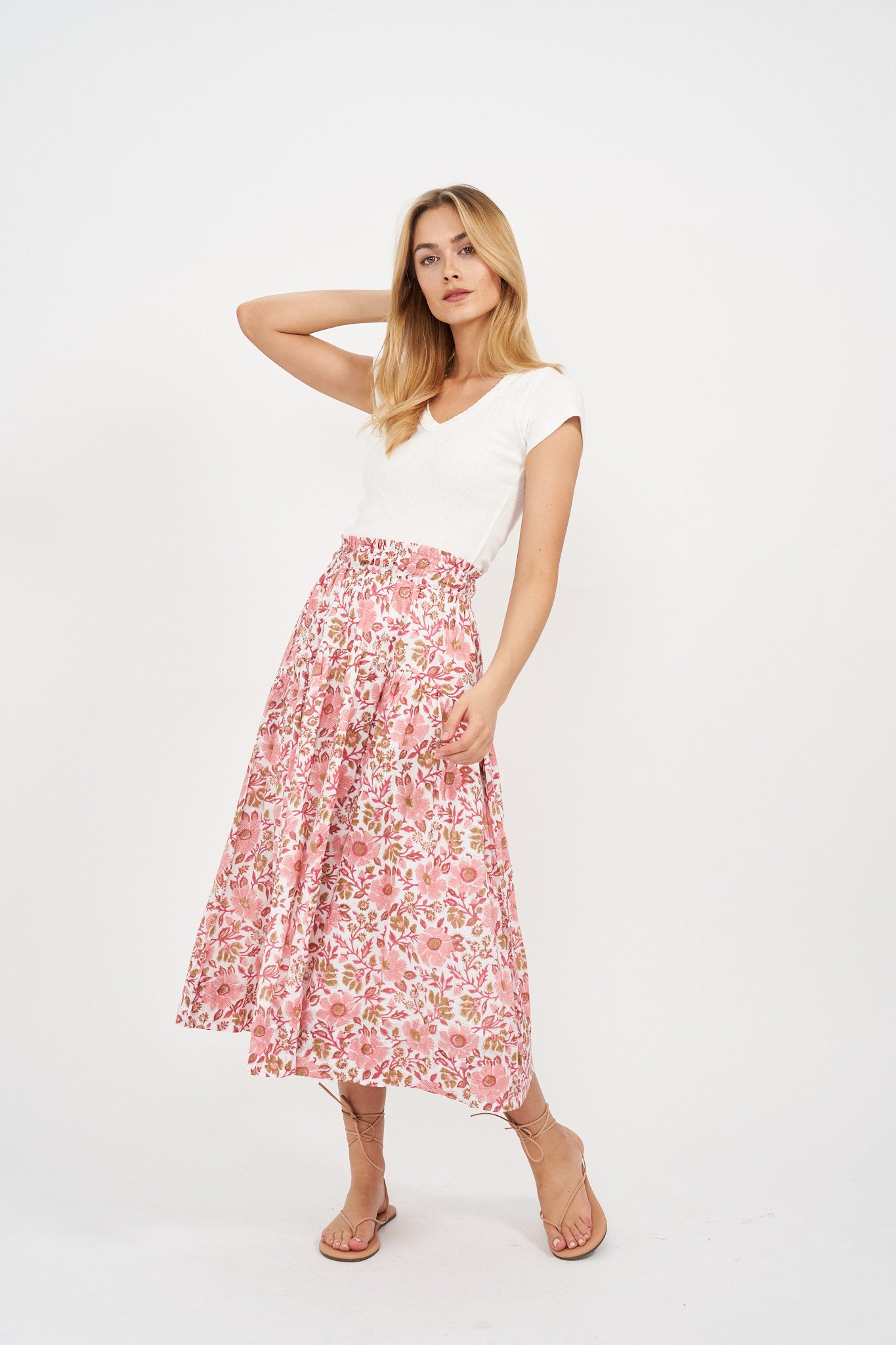 Louisa Skirt - Shell Orsay Floral