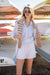 Ava Shorts - Khaki Stripe
