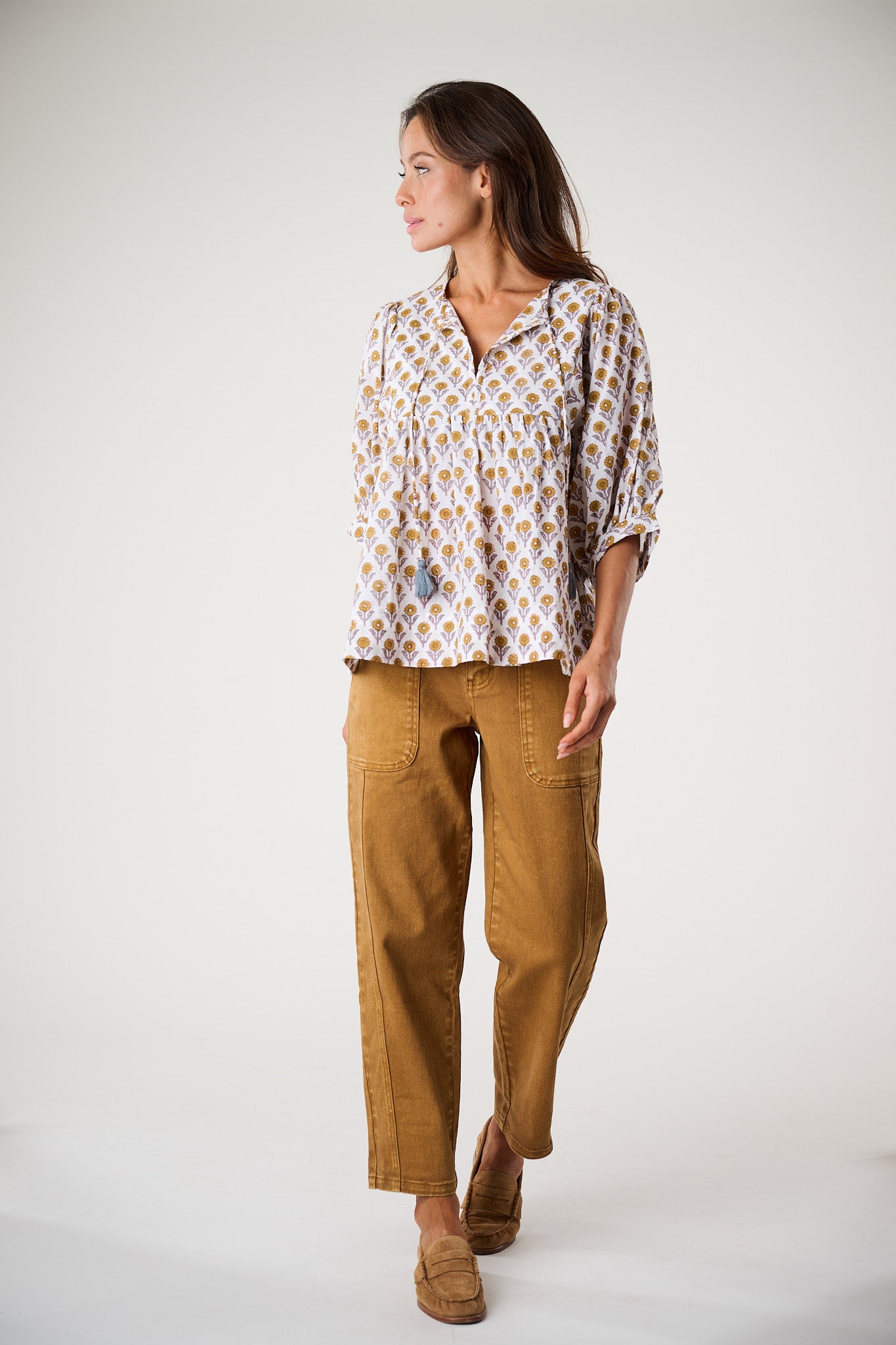 Steph Top - Tinsel Sunflower