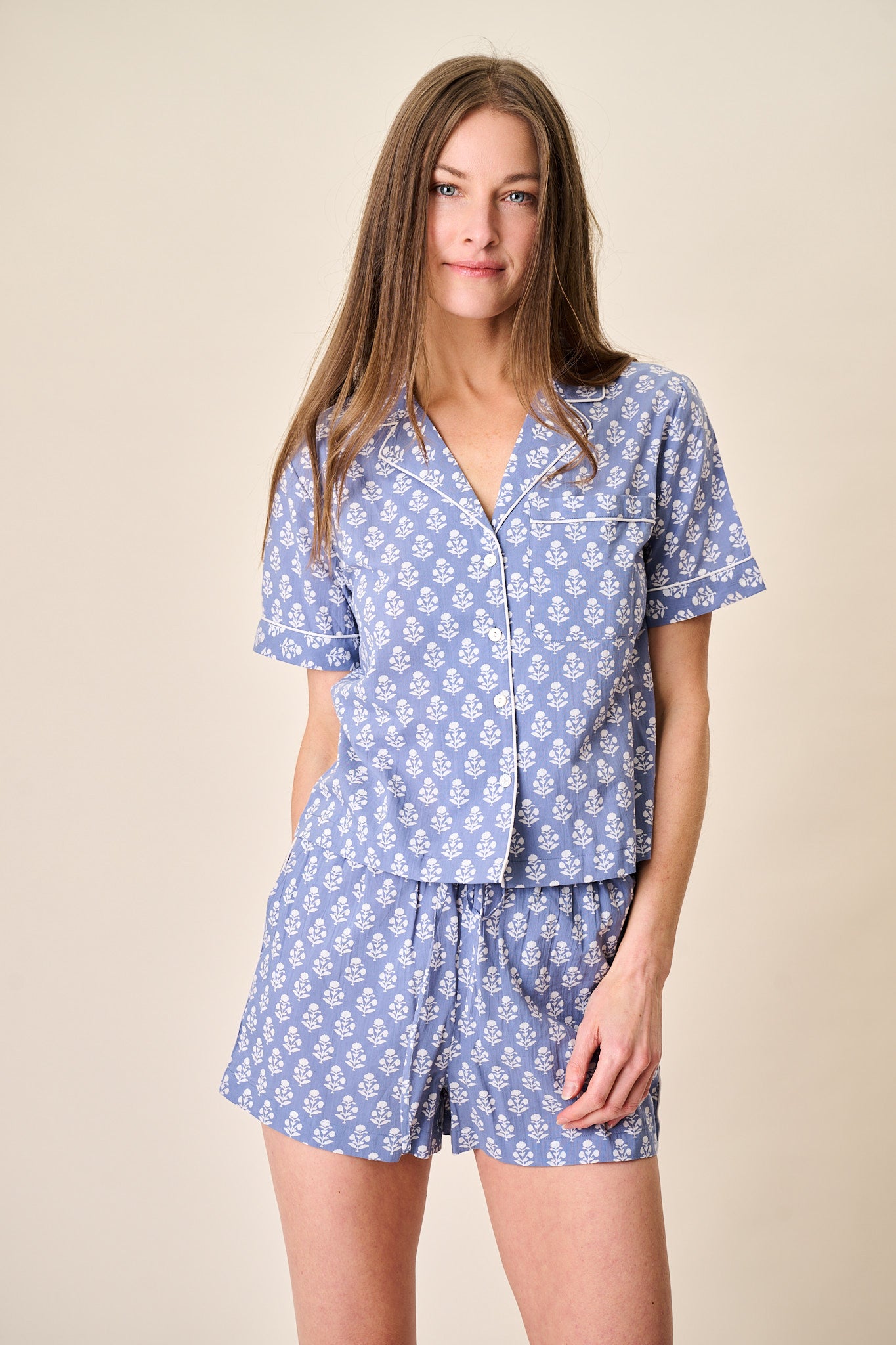 Tatum PJ Set - Indigo Mini Dandelion