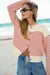 Martha Cardigan - Ivory/Red Stripe