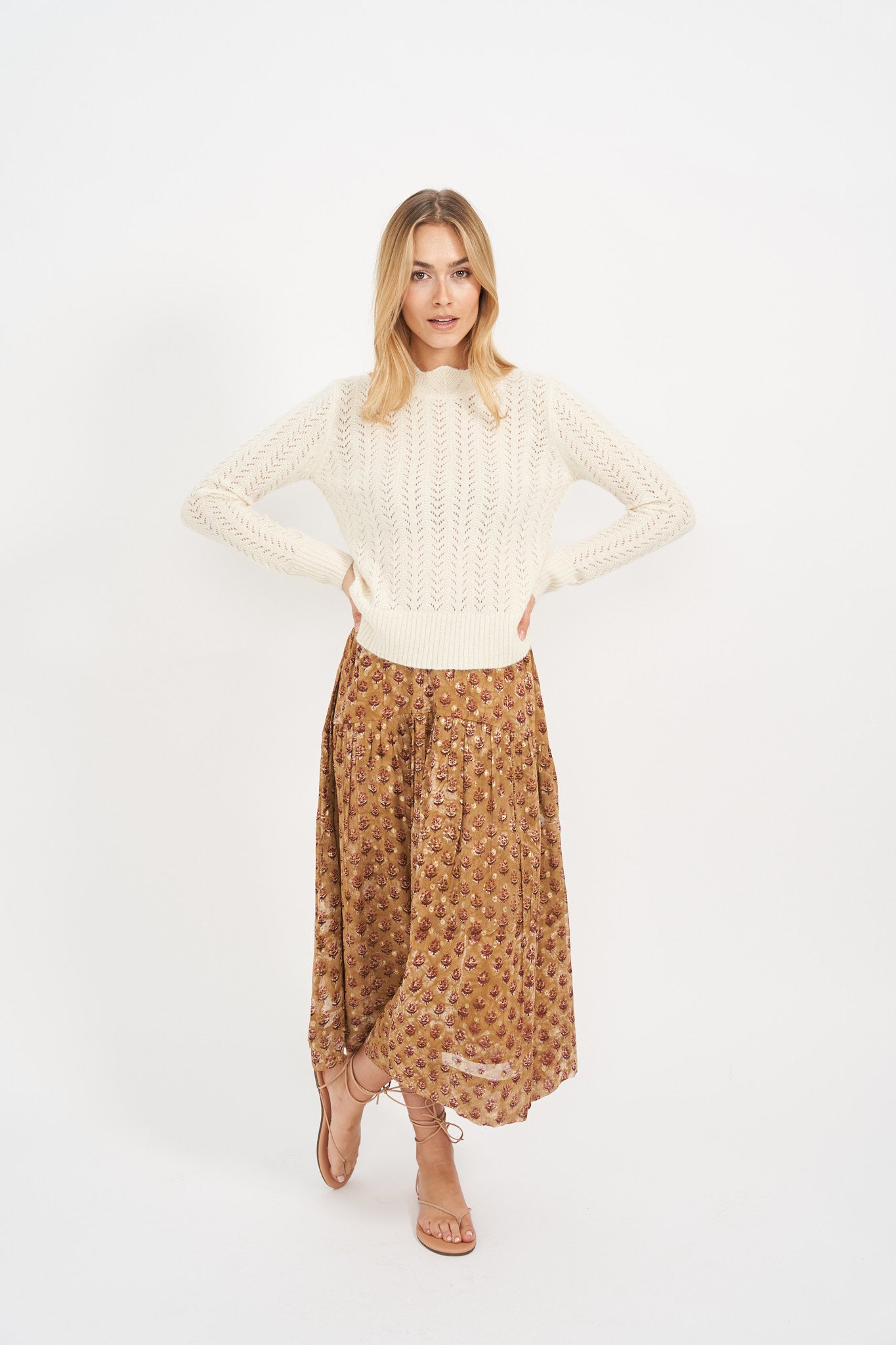 Pointelle Sweater- Ivory