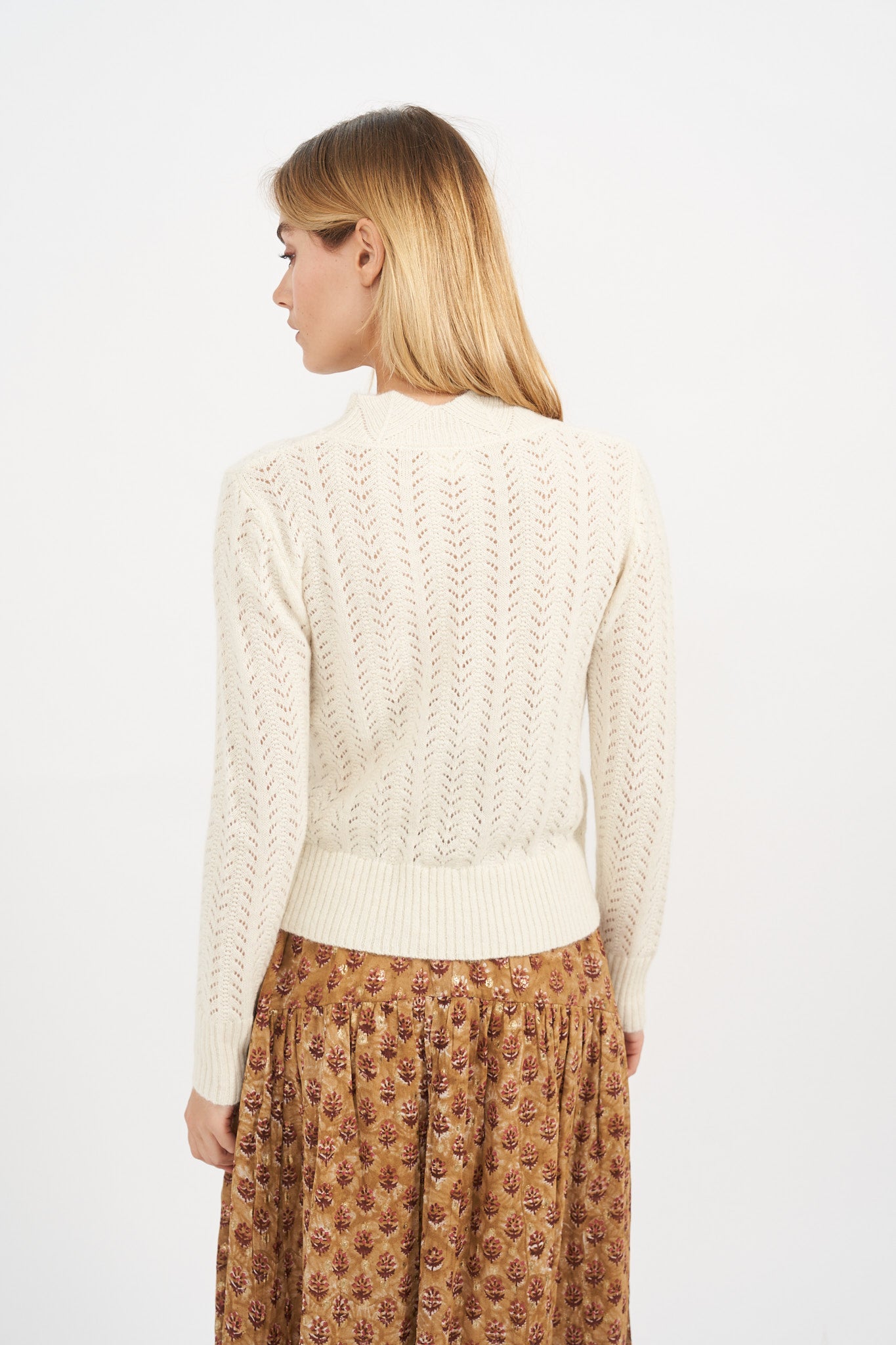 Pointelle Sweater- Ivory