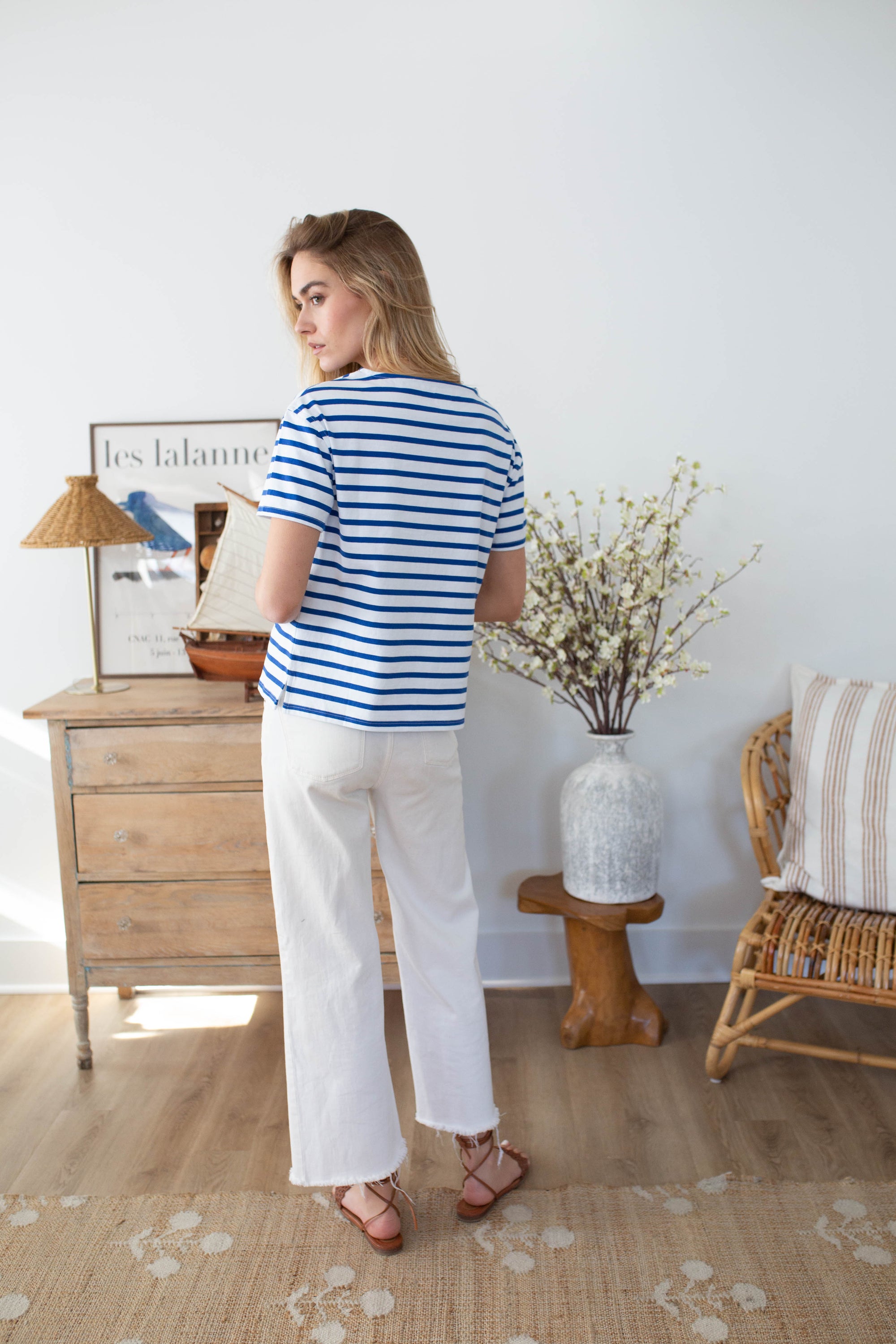 Short Sleeve Mariner - Tidal Blue/White