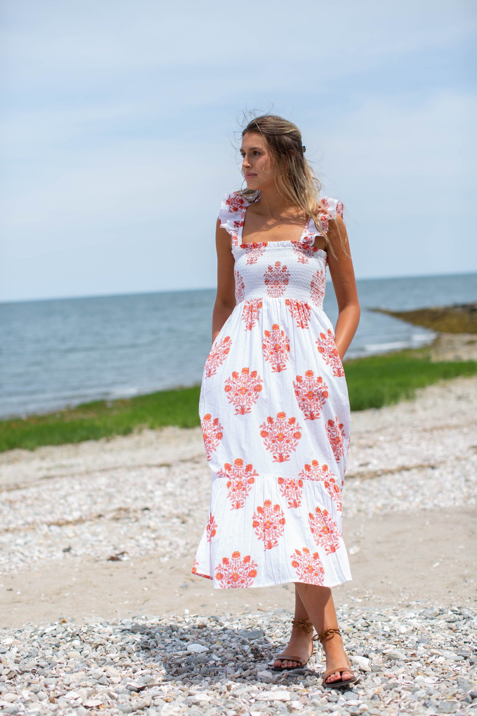 Sasco Dress - Beach Rose Gardenia