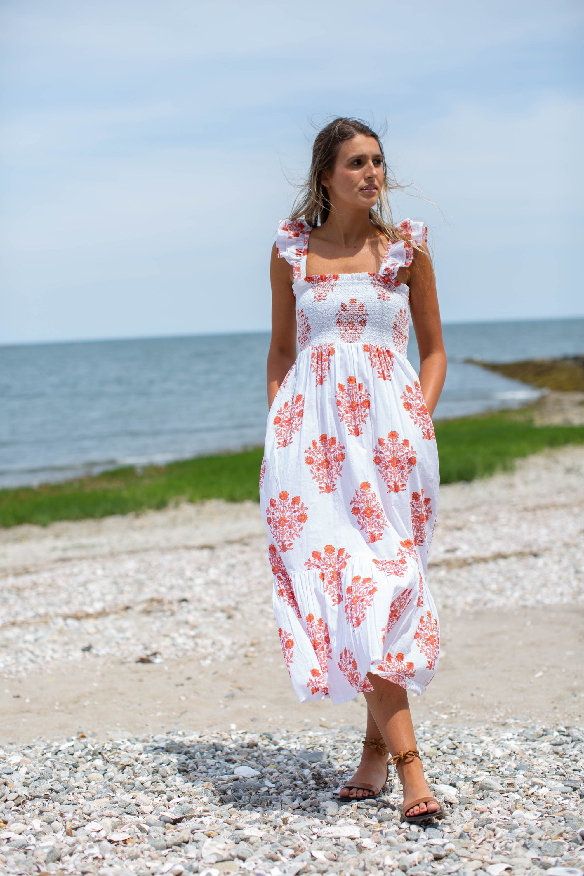 Sasco Dress - Beach Rose Gardenia