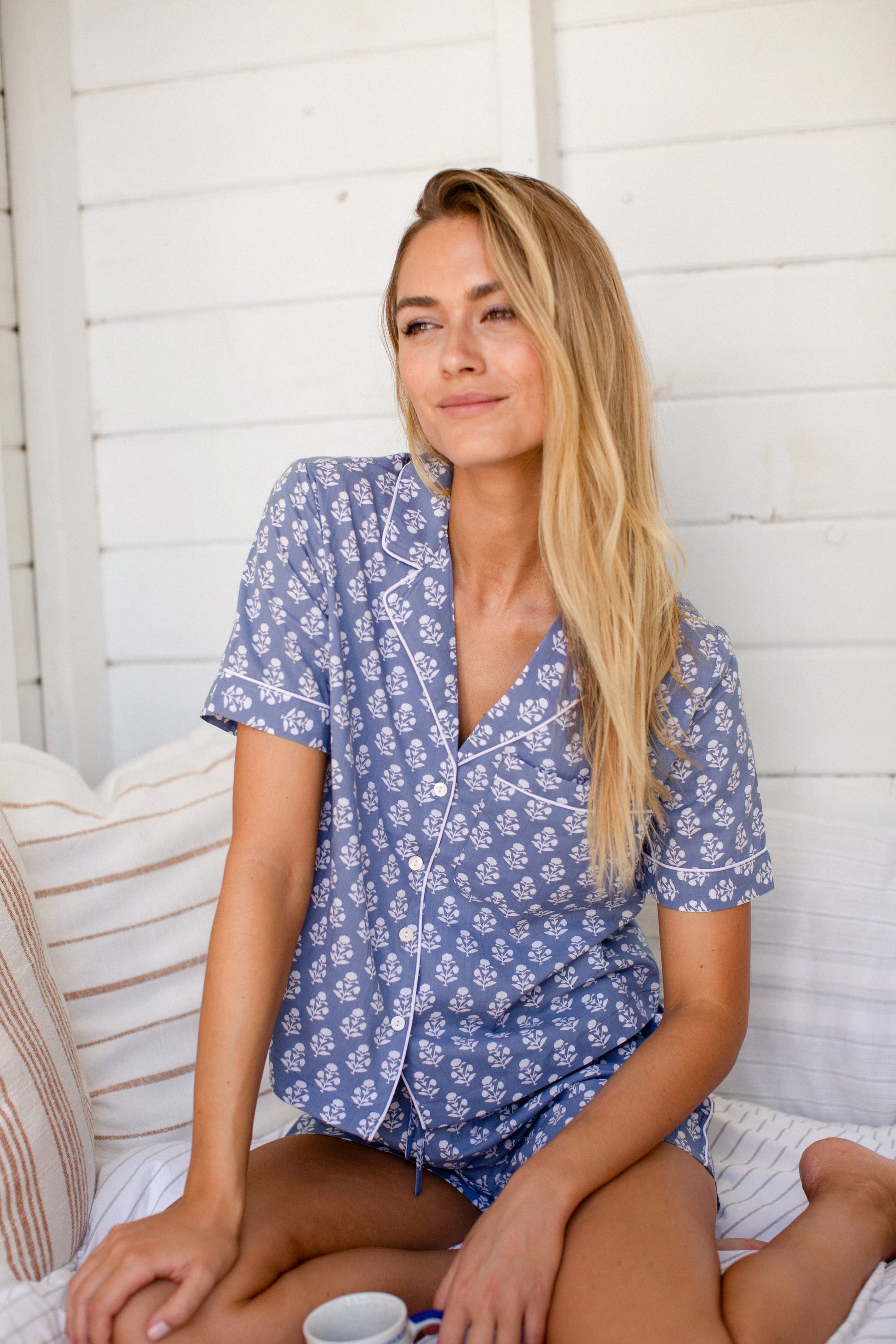 Tatum PJ Set - Indigo Mini Dandelion