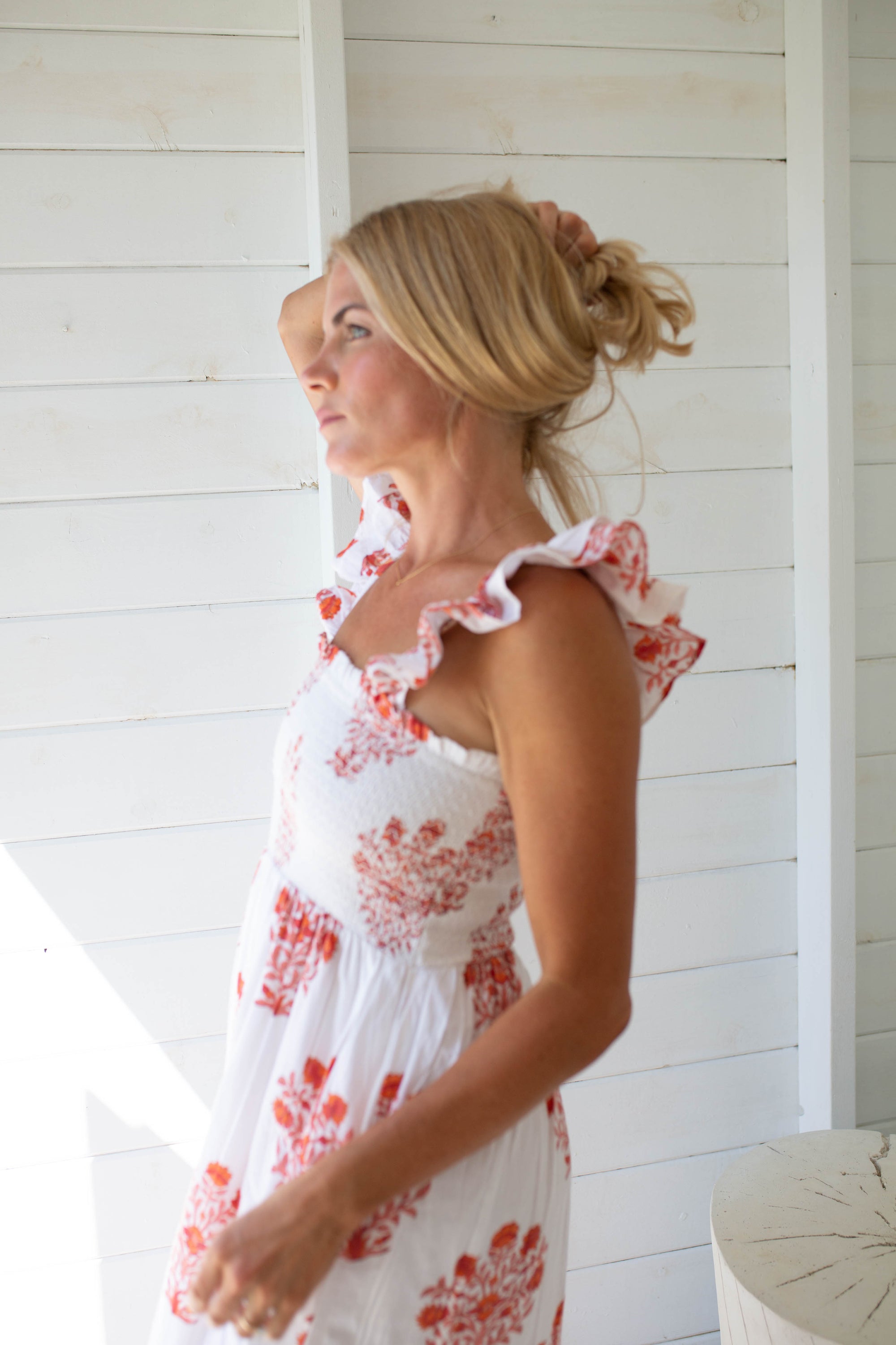 Sasco Dress - Beach Rose Gardenia