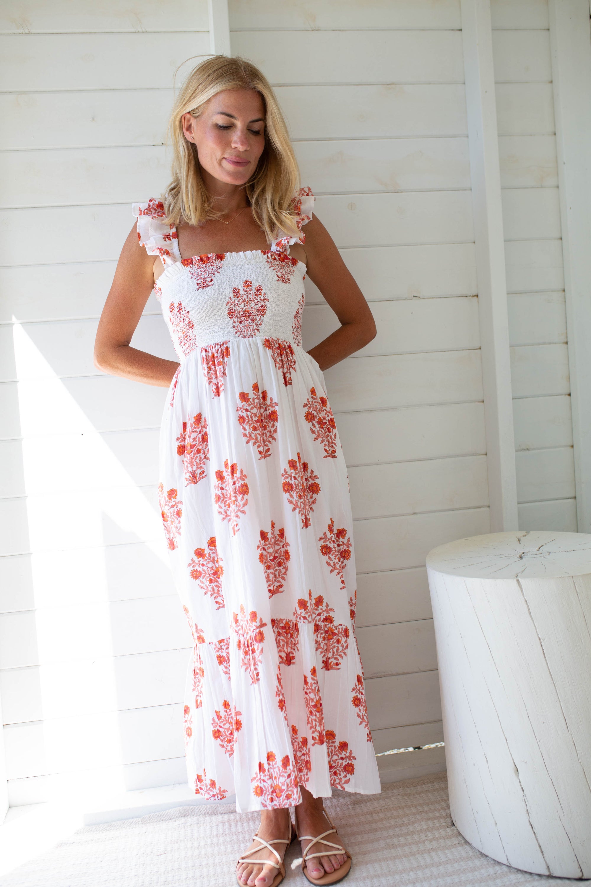 Sasco Dress - Beach Rose Gardenia