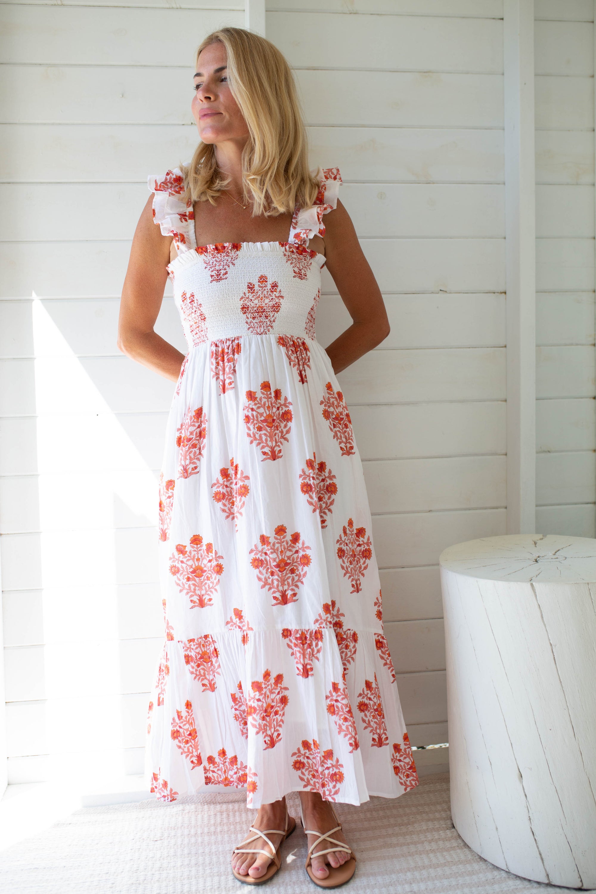 Sasco Dress - Beach Rose Gardenia