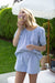 Ava Shorts - Blue Seersucker