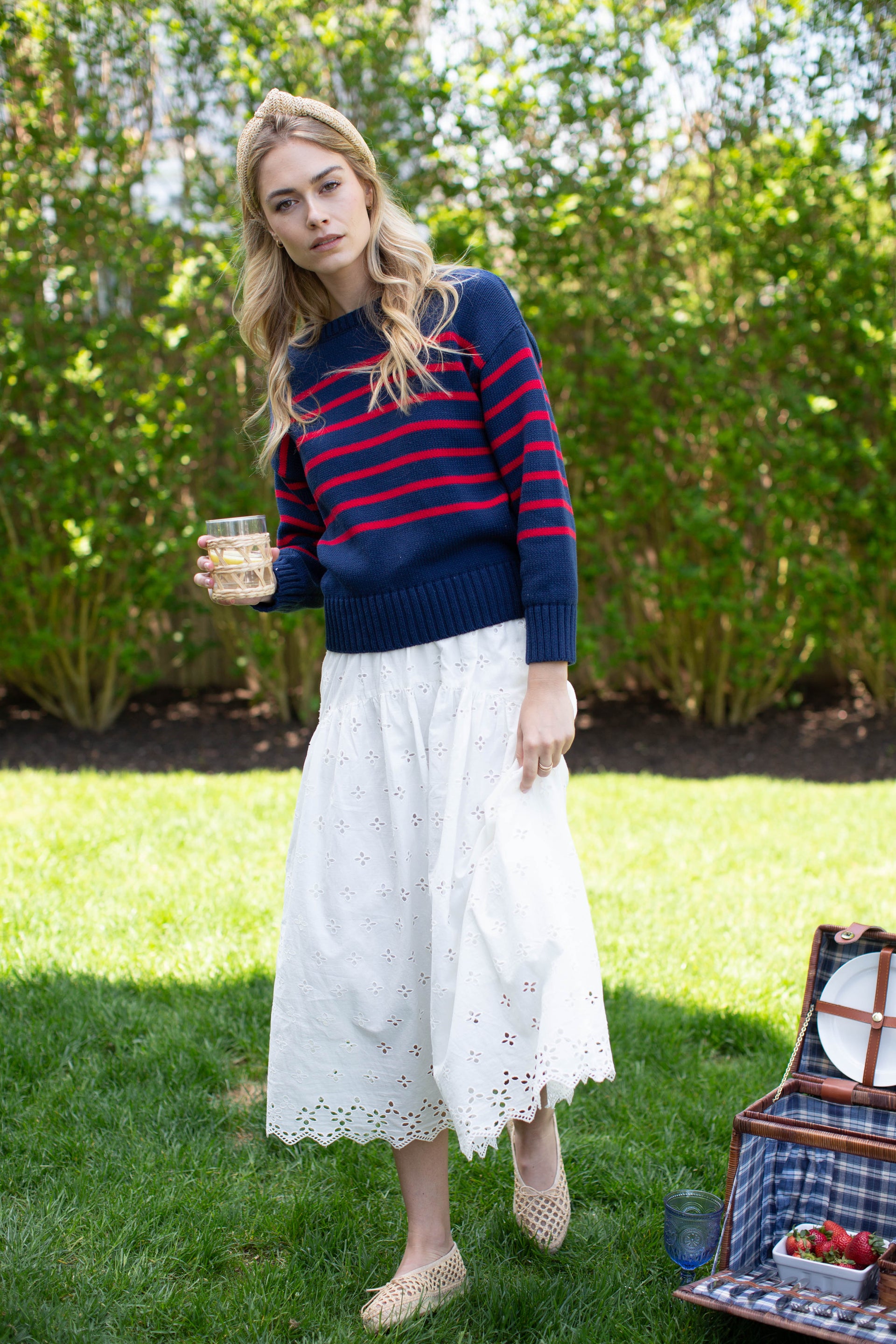 Katie J white eyelet Lucia dress main image 1