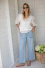 Eloise Eyelet Top - White